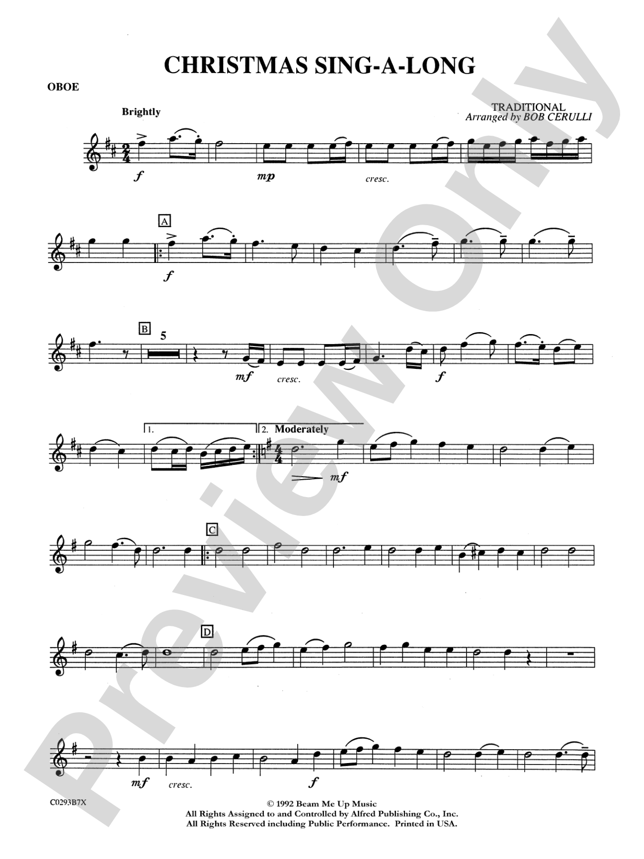 Christmas Sing-a-Long: Oboe