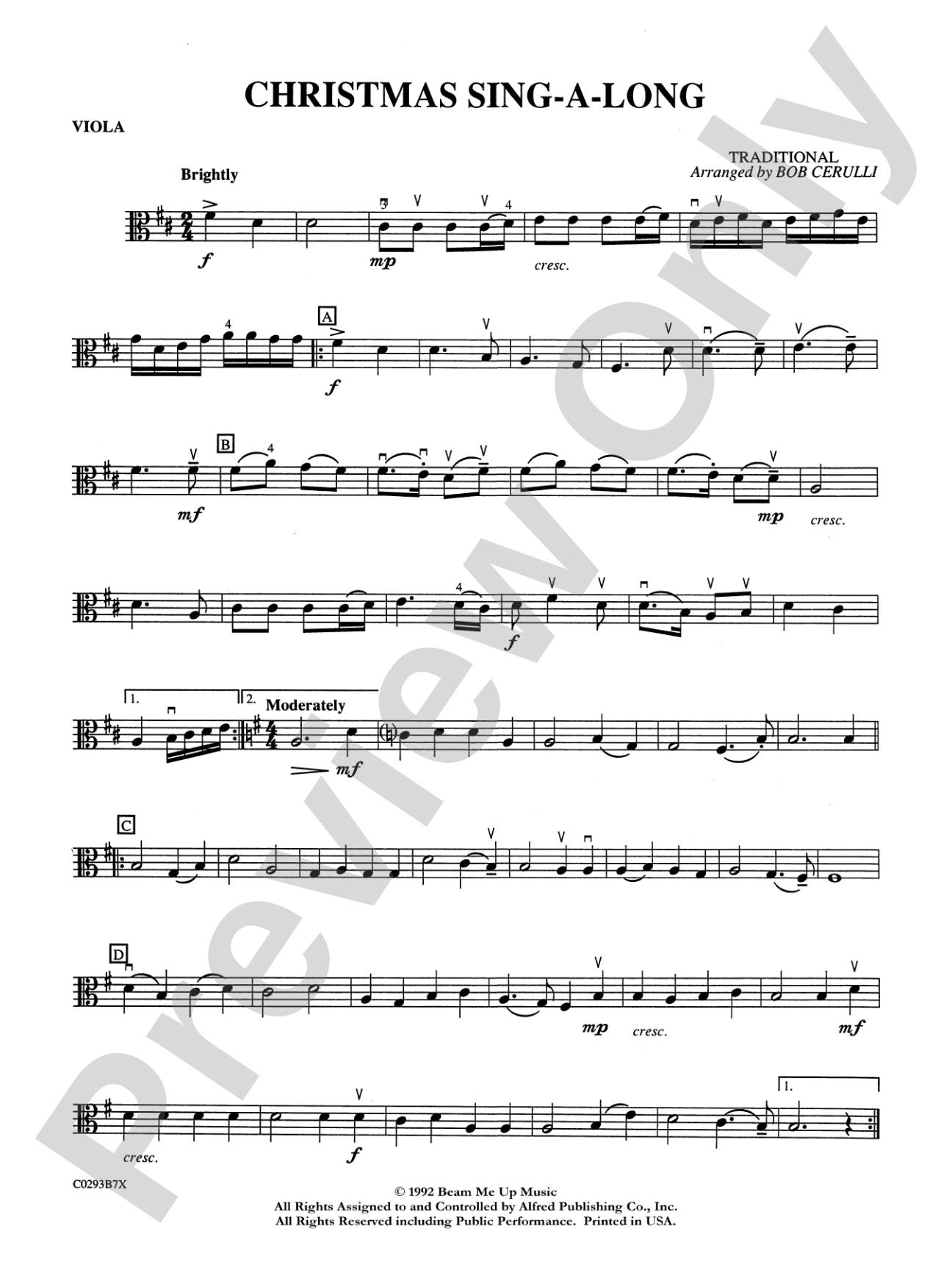 Christmas Sing-a-Long: Viola