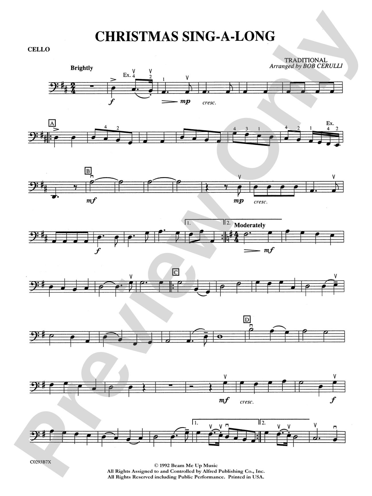 Christmas Sing-a-Long: Cello