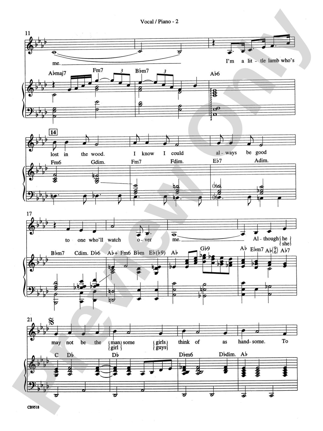 Someone to Watch Over Me: Piano Accompaniment