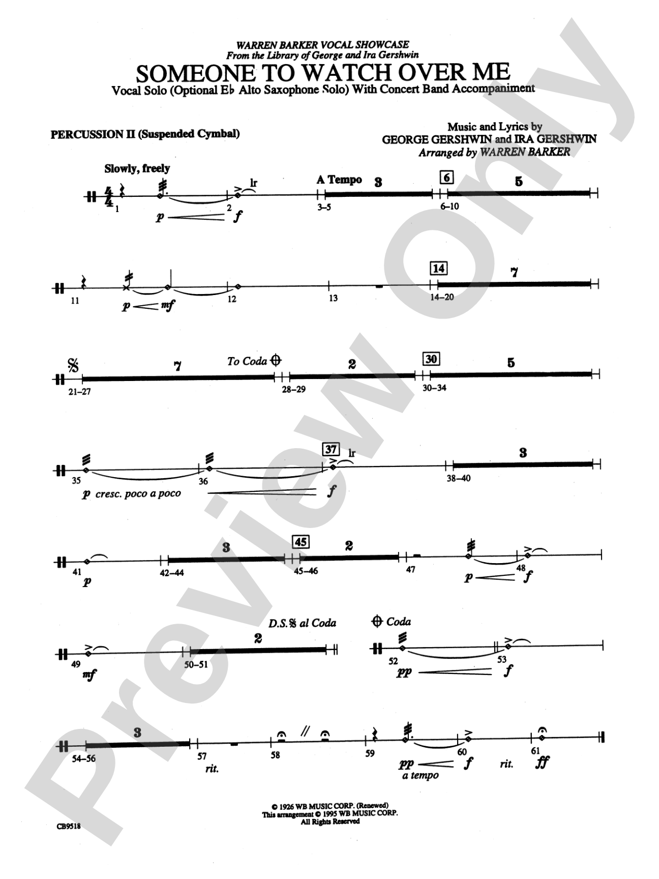 Someone to Watch Over Me: 2nd Percussion