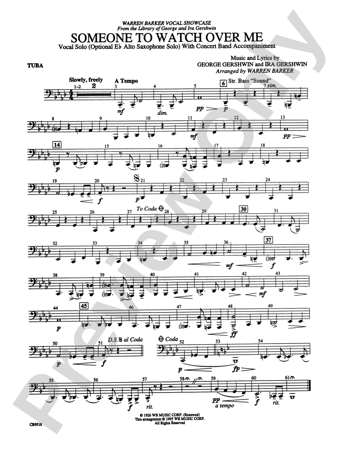 Someone to Watch Over Me: Tuba