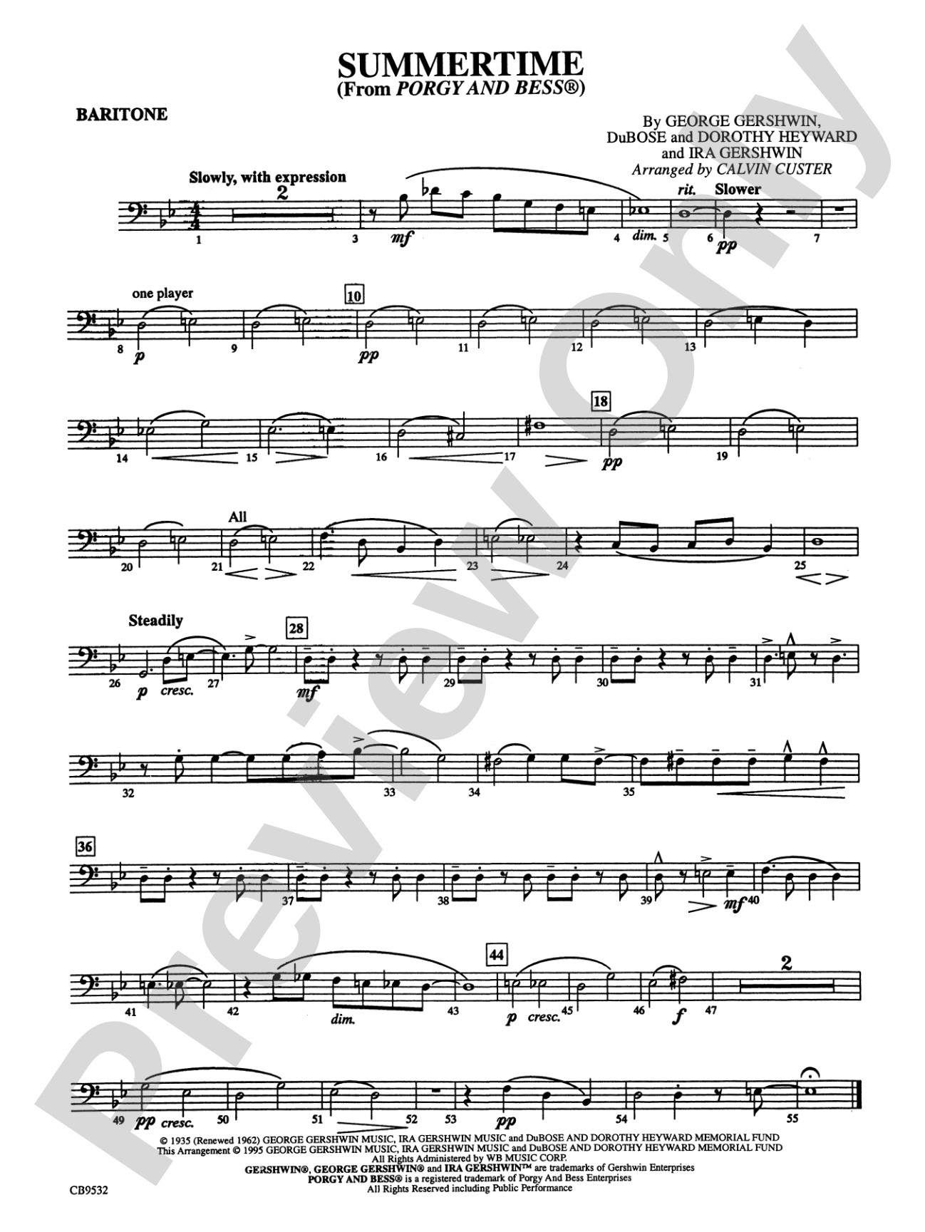 Summertime: Baritone B.C.
