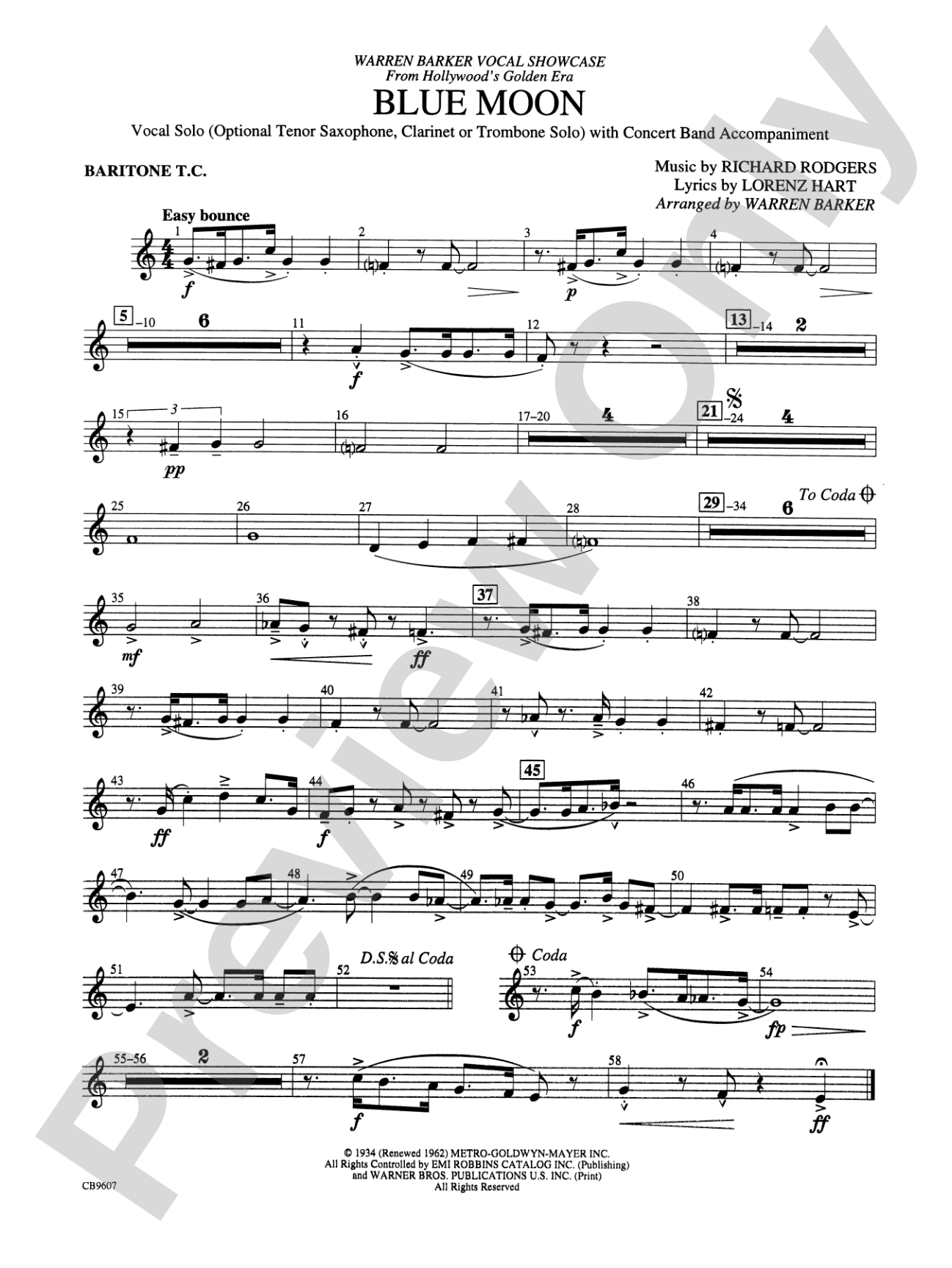 Blue Moon: Baritone T.C.