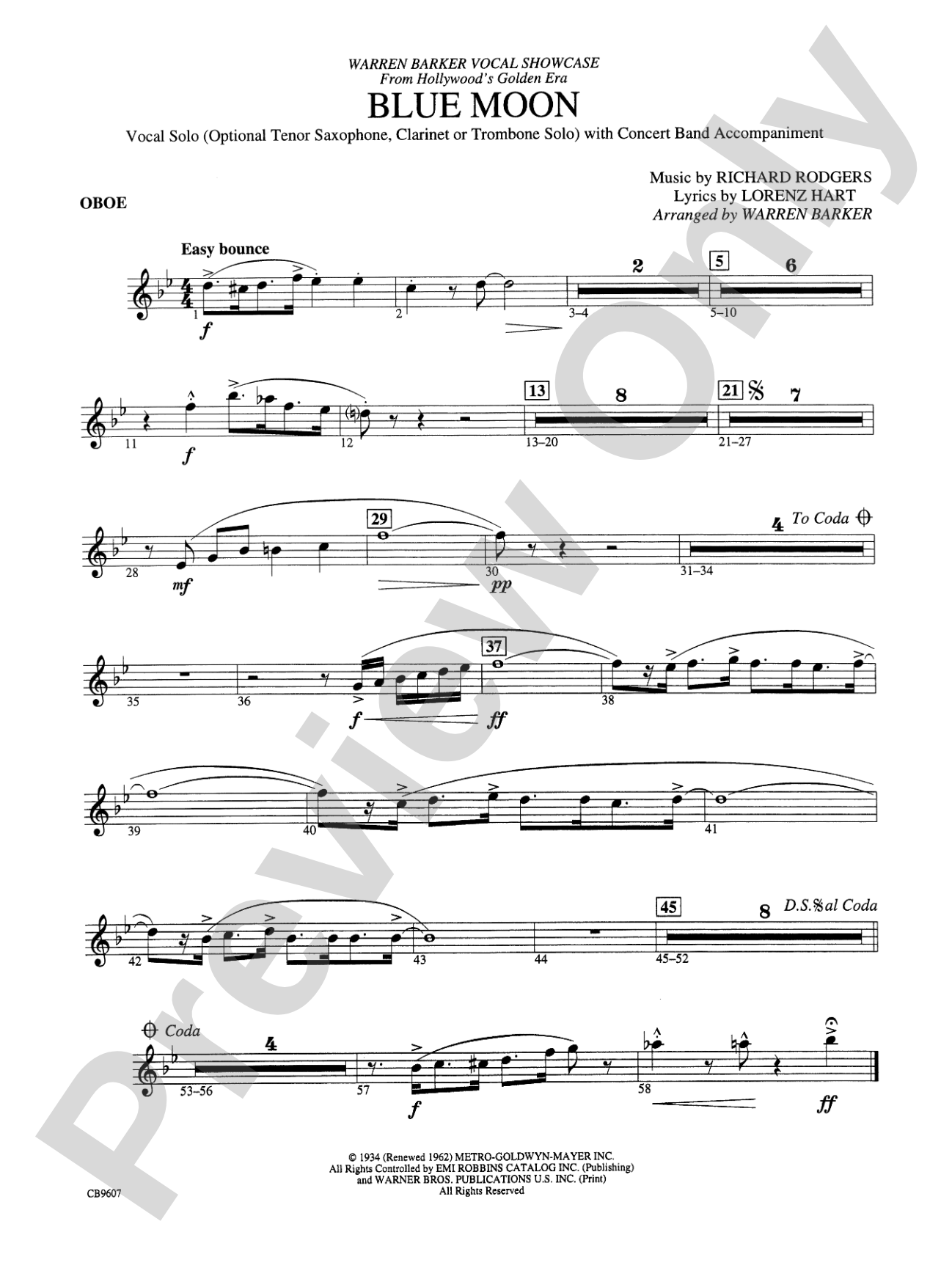 Blue Moon: Oboe