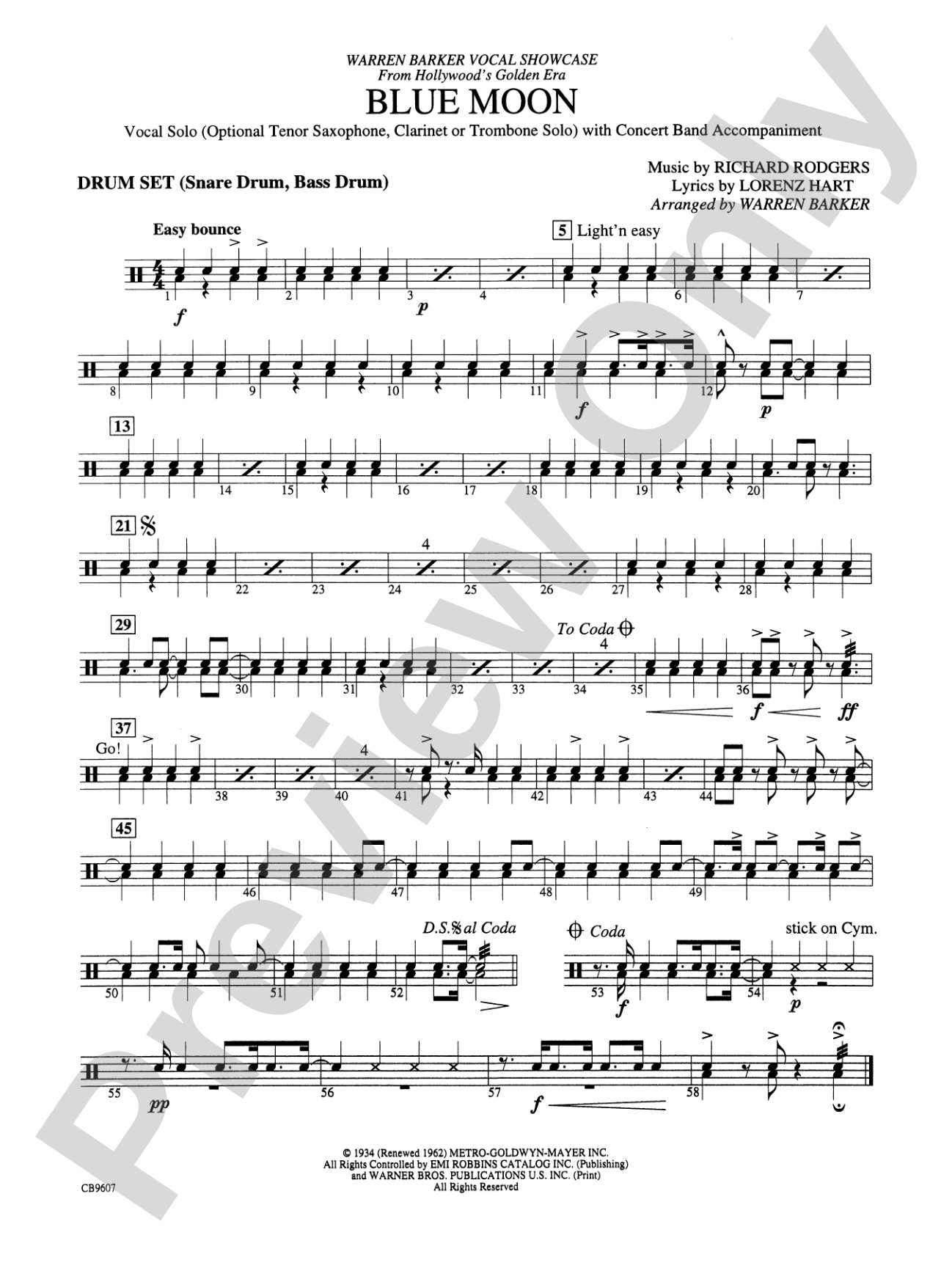 Blue Moon: 1st Percussion