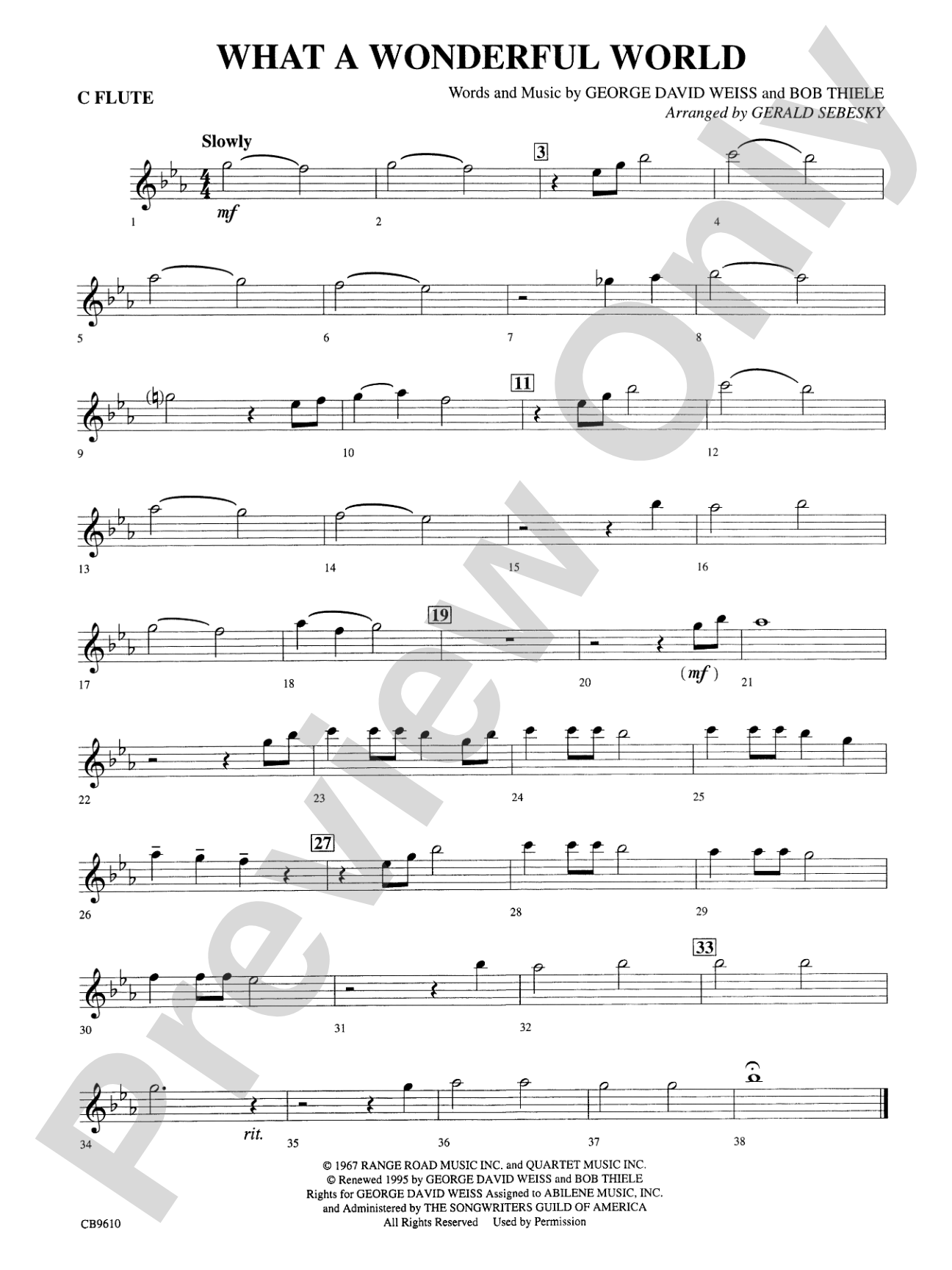 What a Wonderful World: Flute