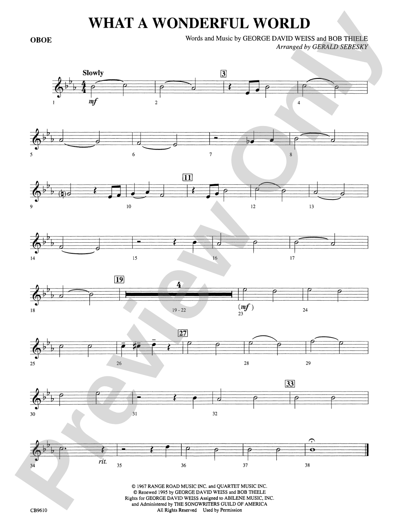 What a Wonderful World: Oboe