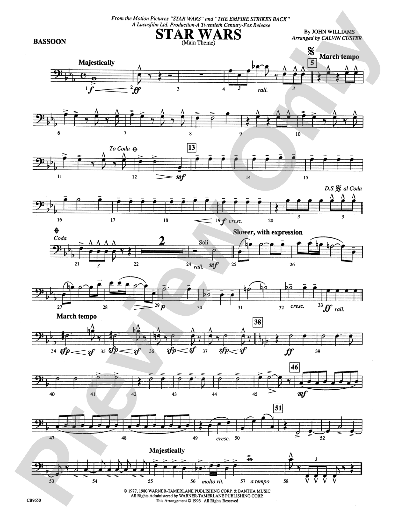 Star Wars® Main Theme: Bassoon