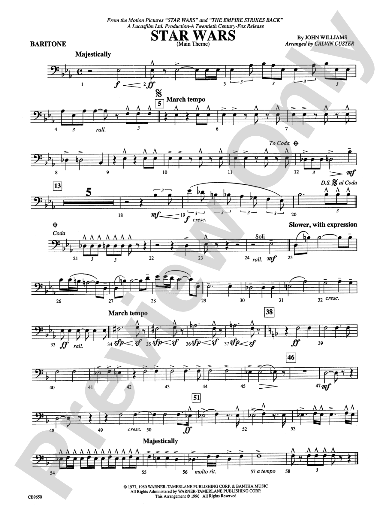 Star Wars® Main Theme: Baritone B.C.