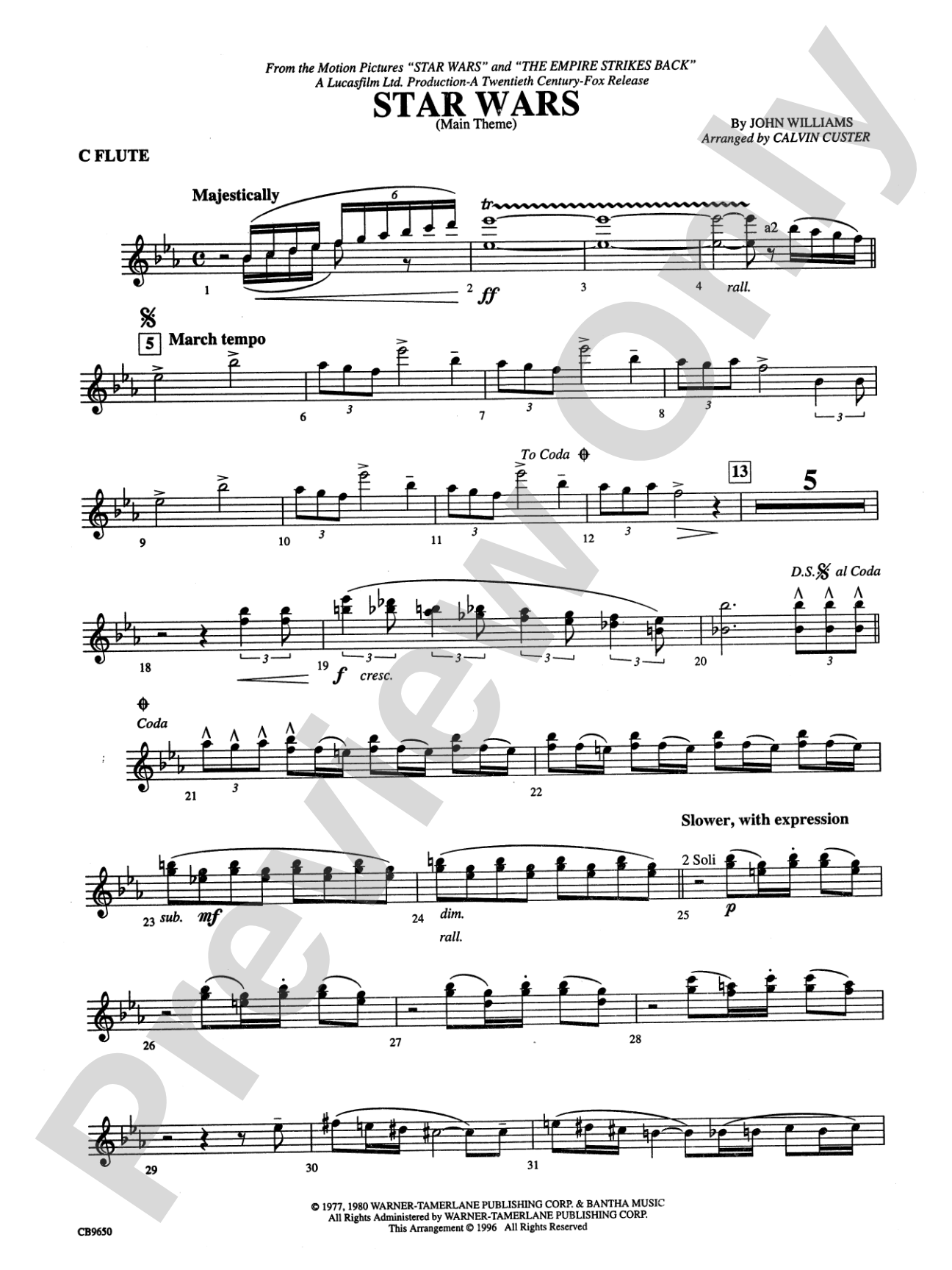 Star Wars® Main Theme: Flute