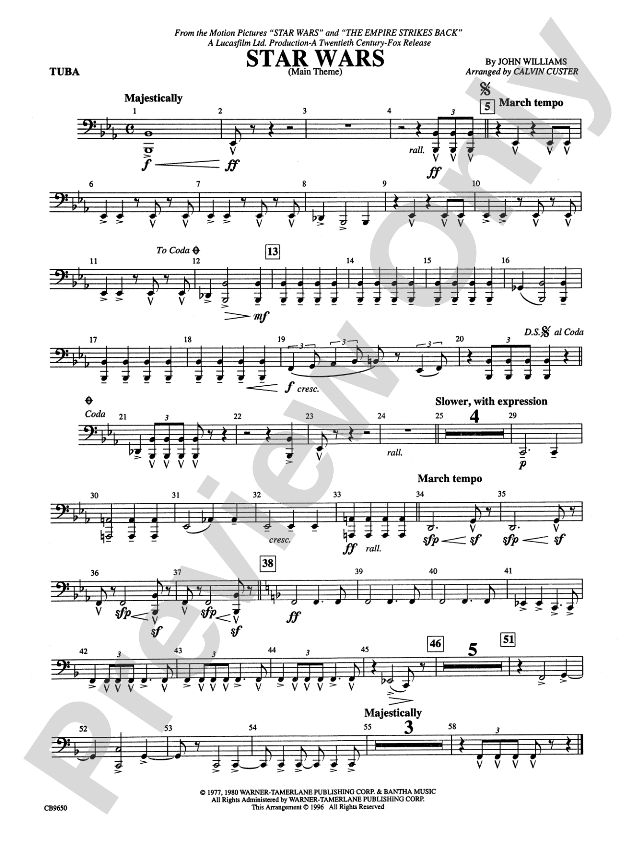 Star Wars® Main Theme: Tuba