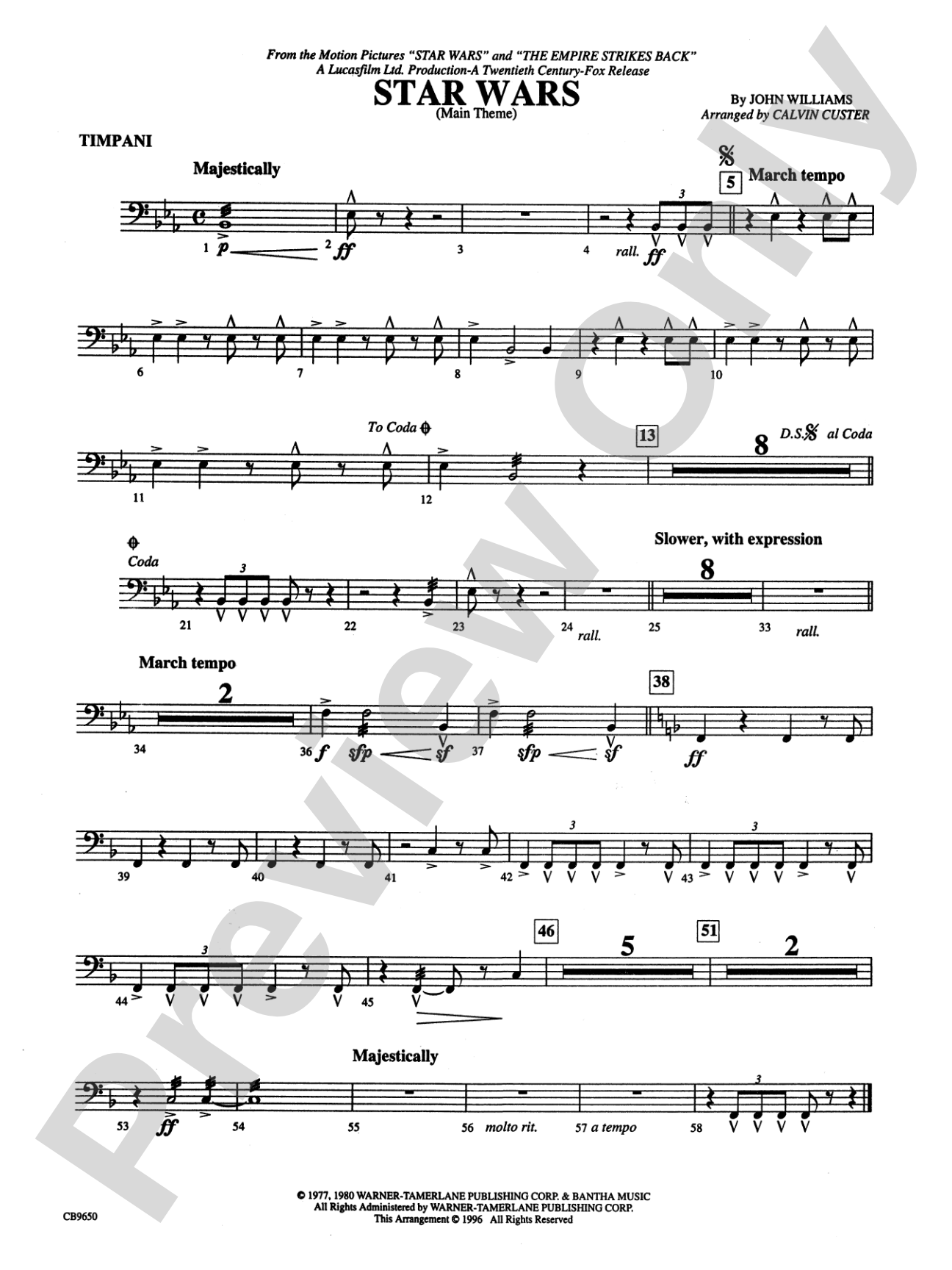 Star Wars® Main Theme: Timpani