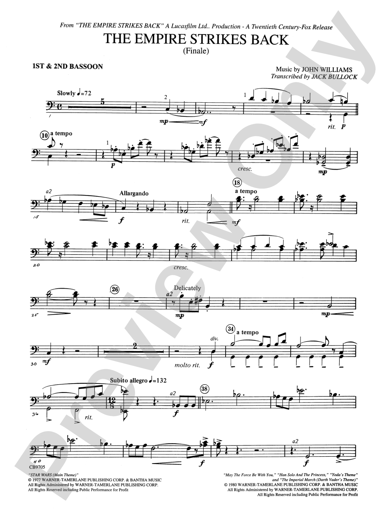 The Empire Strikes Back (Finale): Bassoon