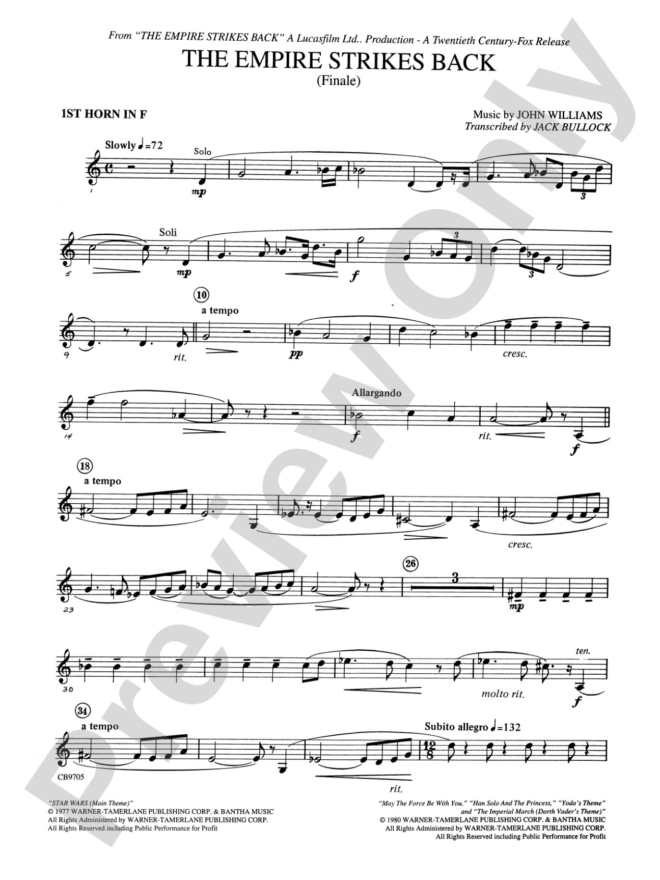 The Empire Strikes Back (Finale): 1st F Horn