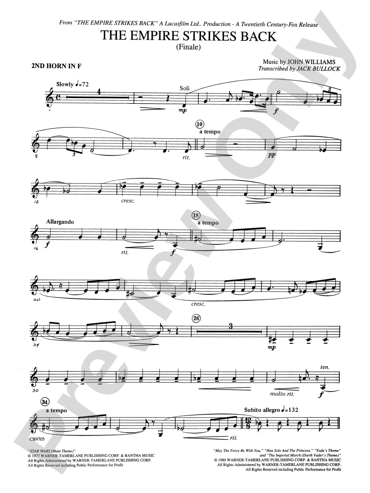 The Empire Strikes Back (Finale): 2nd F Horn