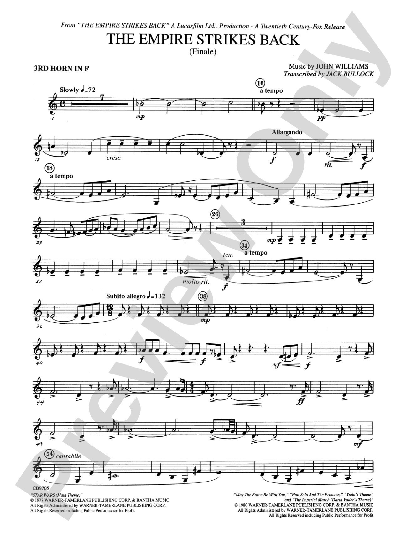 The Empire Strikes Back (Finale): 3rd F Horn