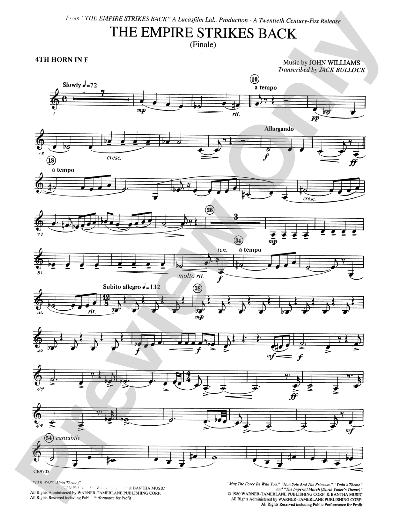 The Empire Strikes Back (Finale): 4th F Horn