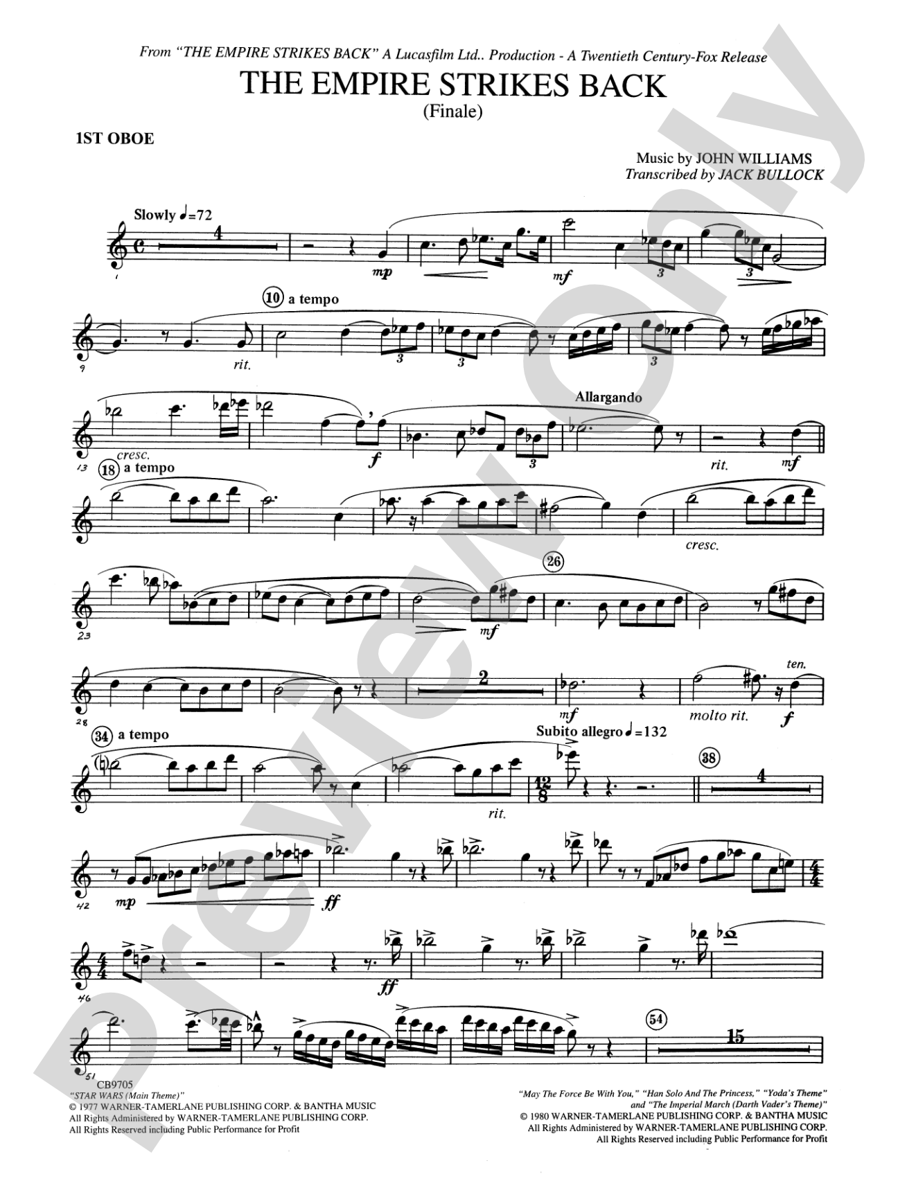 The Empire Strikes Back (Finale): Oboe