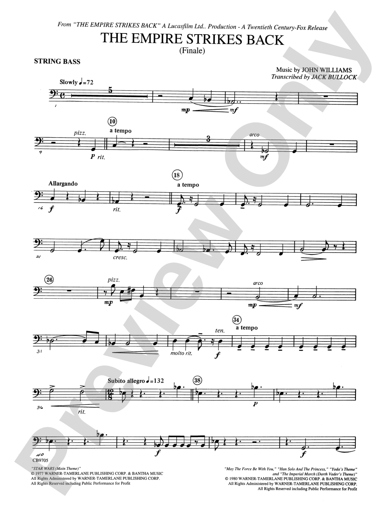 The Empire Strikes Back (Finale): String Bass