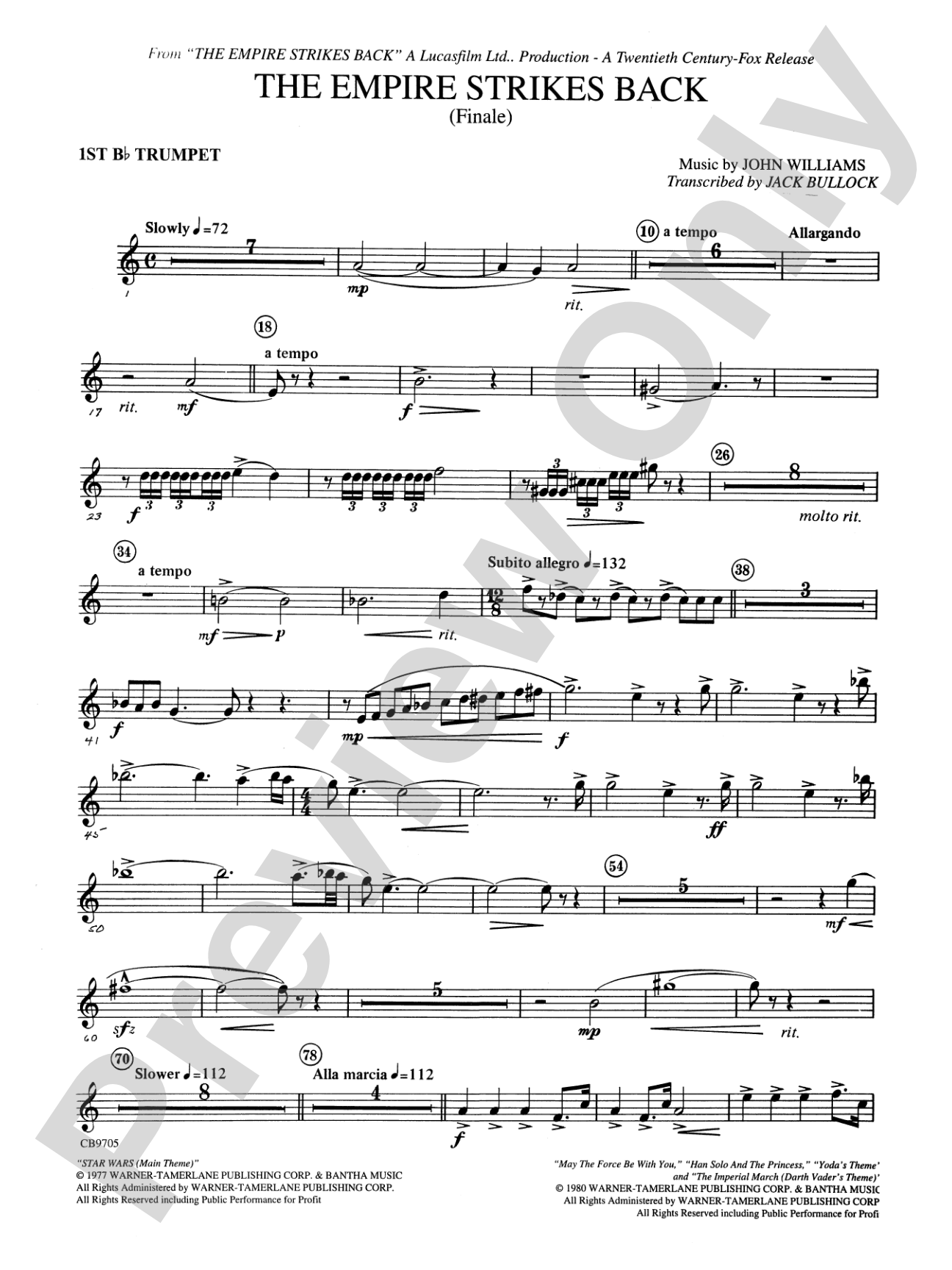 The Empire Strikes Back (Finale): 1st B-flat Trumpet
