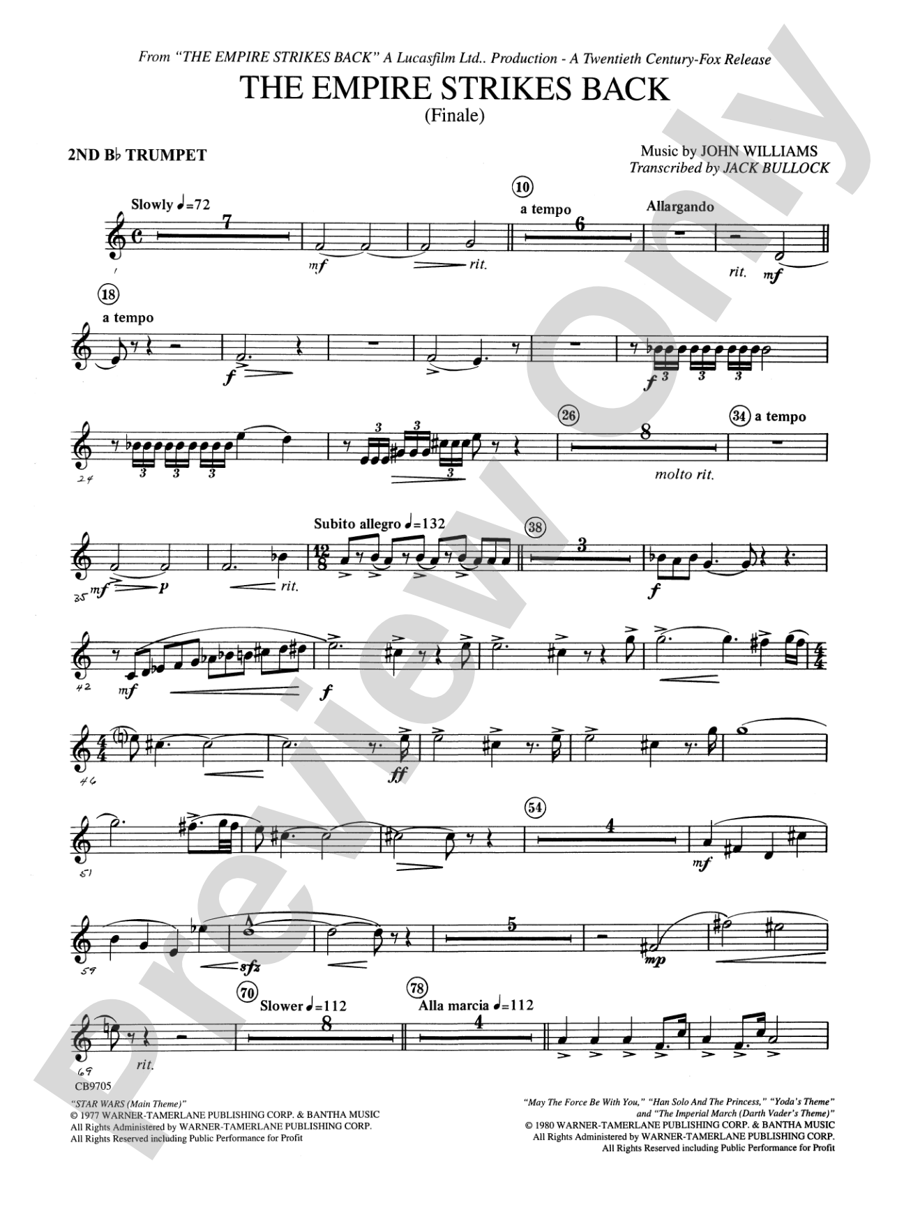 The Empire Strikes Back (Finale): 2nd B-flat Trumpet