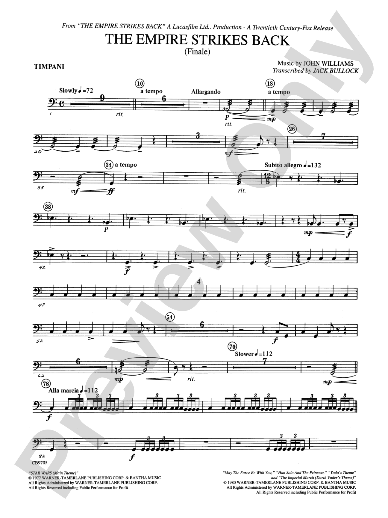 The Empire Strikes Back (Finale): Timpani