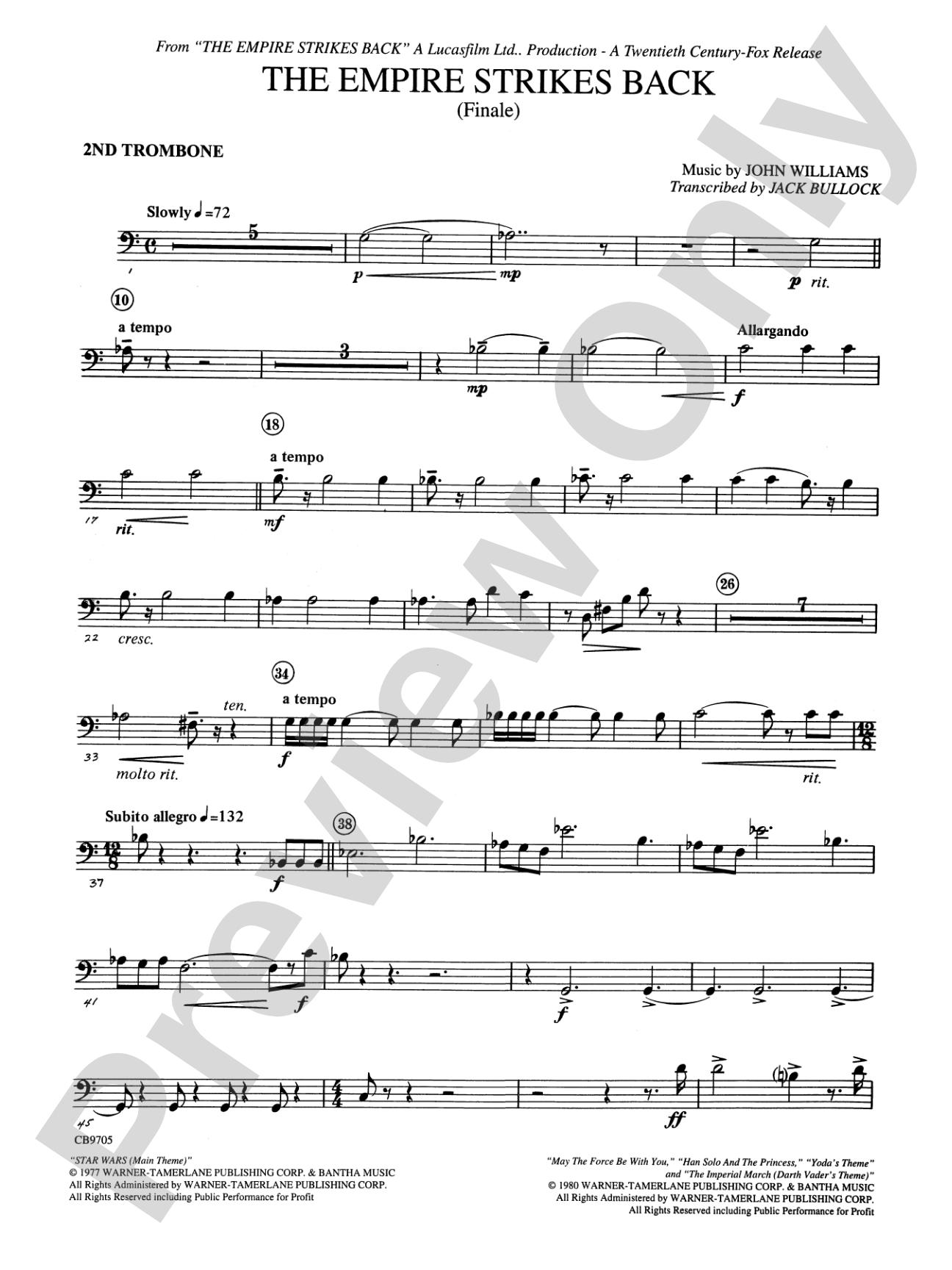 The Empire Strikes Back (Finale): 2nd Trombone