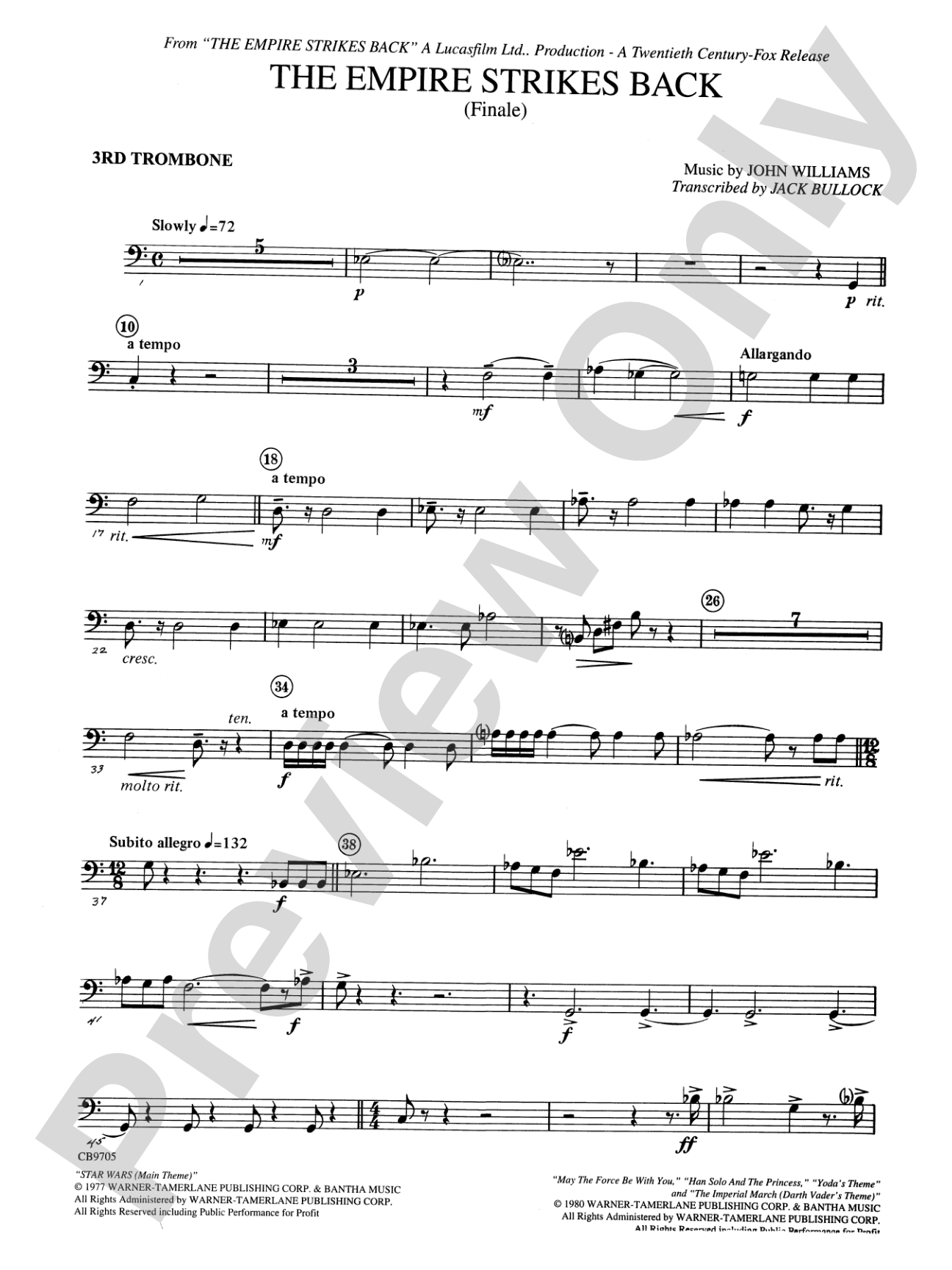 The Empire Strikes Back (Finale): 3rd Trombone