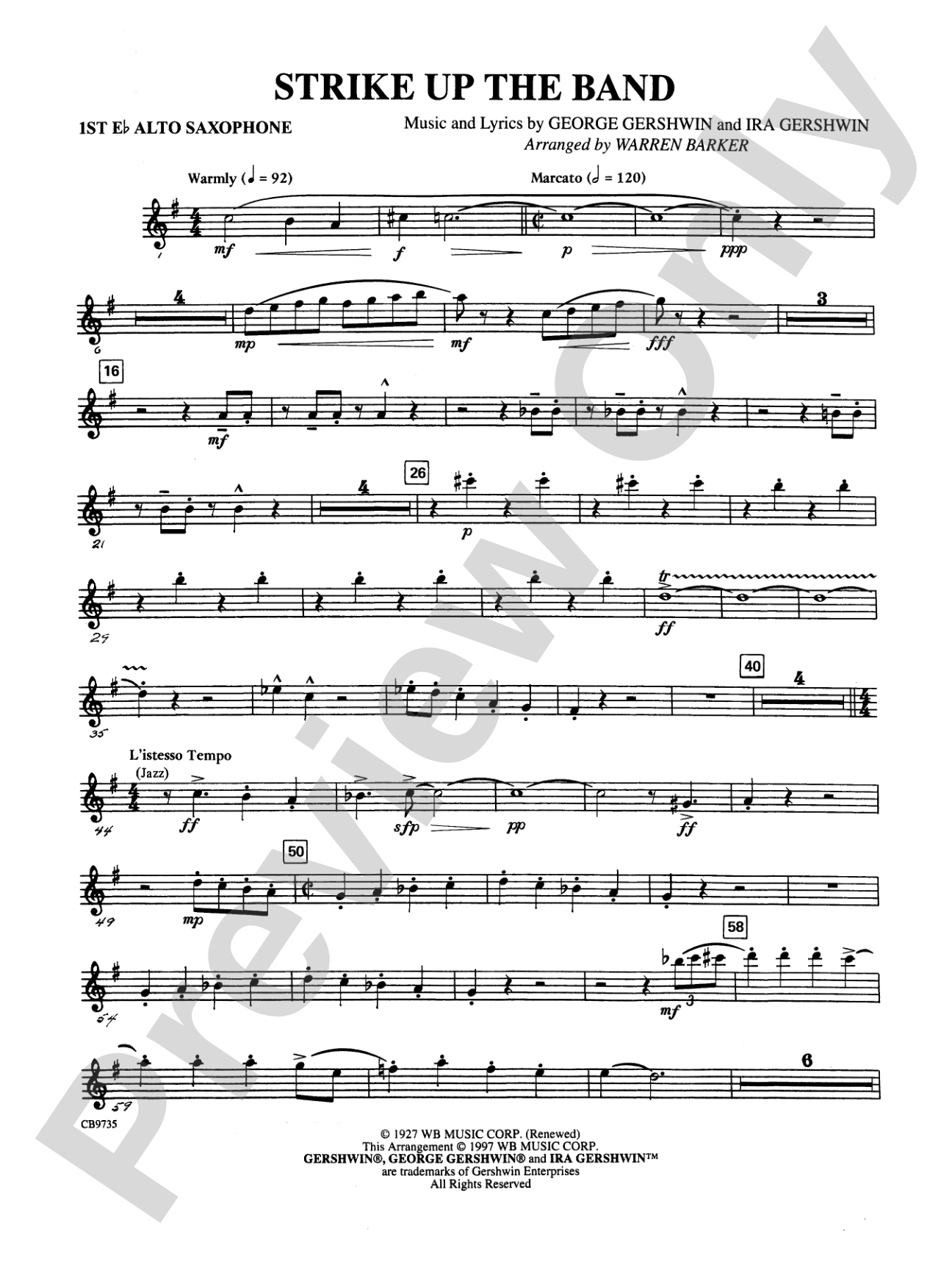 Strike Up the Band: E-flat Alto Saxophone