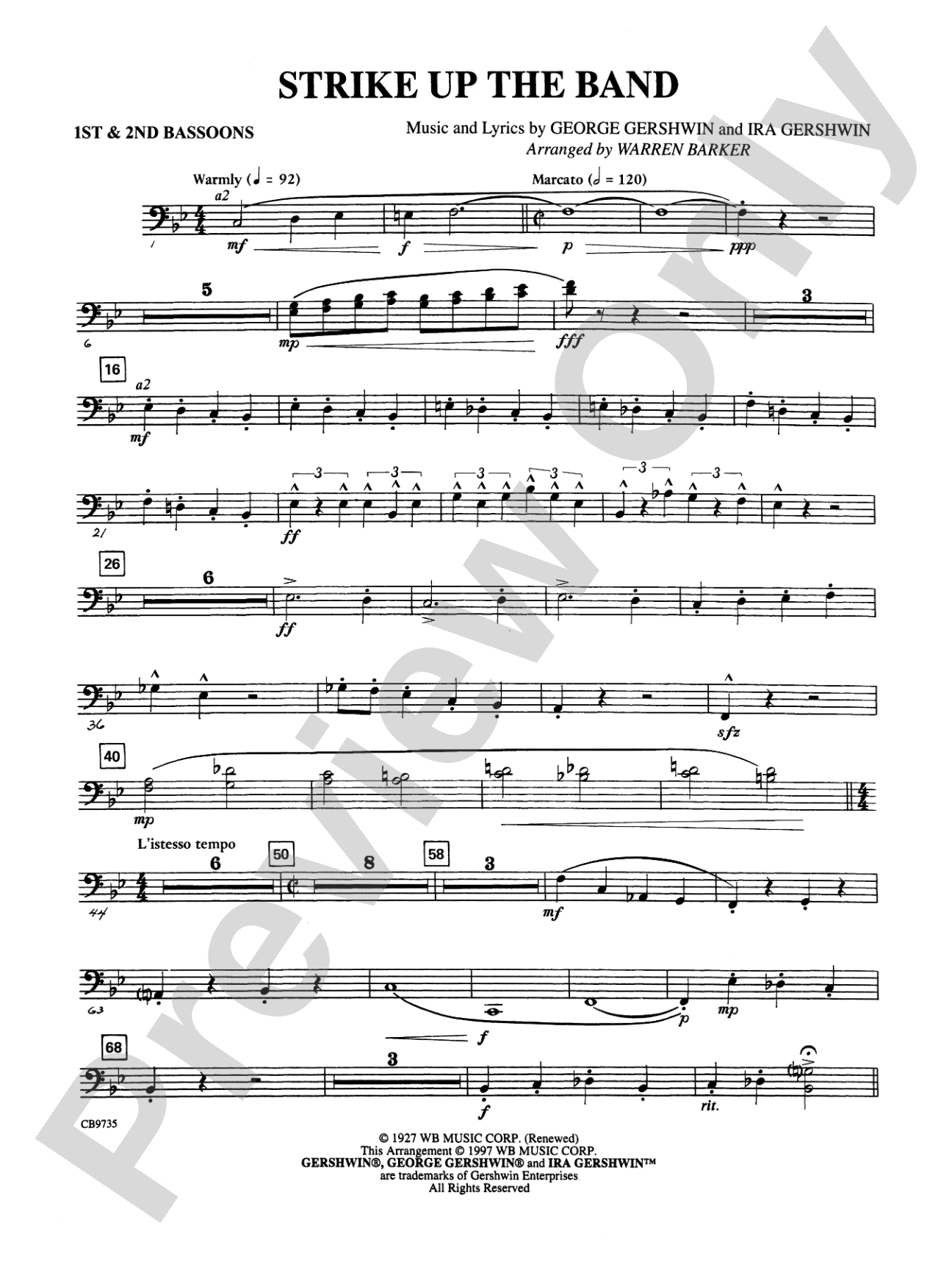 Strike Up the Band: 1st & 2nd Bassoon