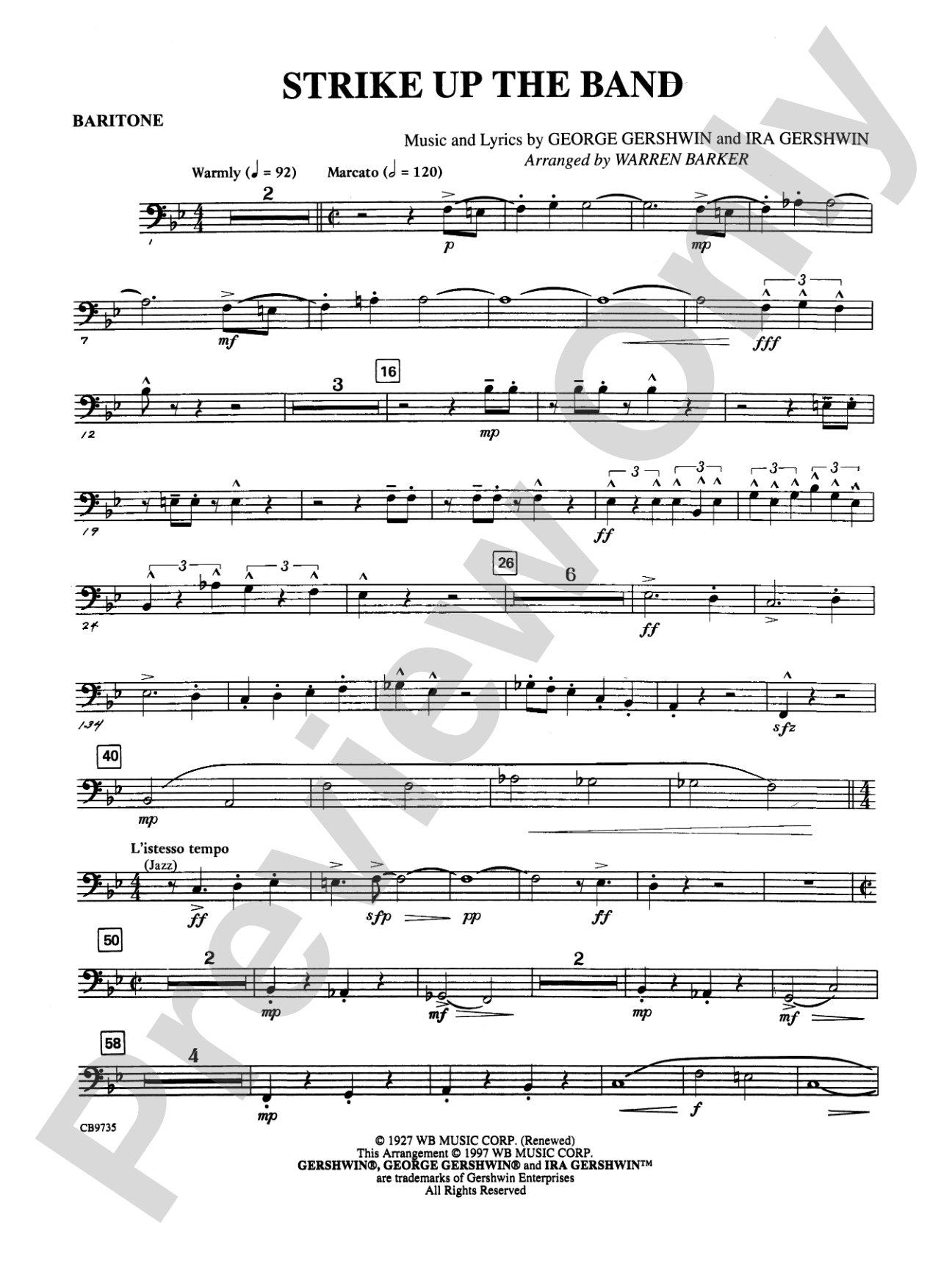 Strike Up the Band: Baritone B.C.