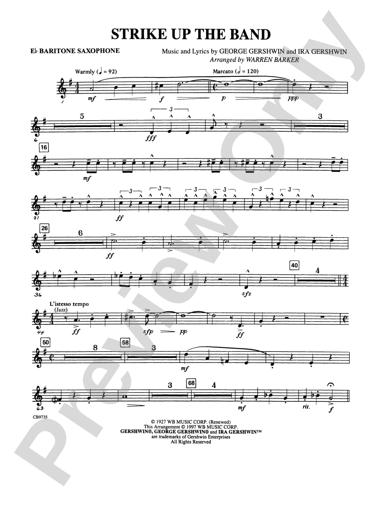 Strike Up the Band: E-flat Baritone Saxophone