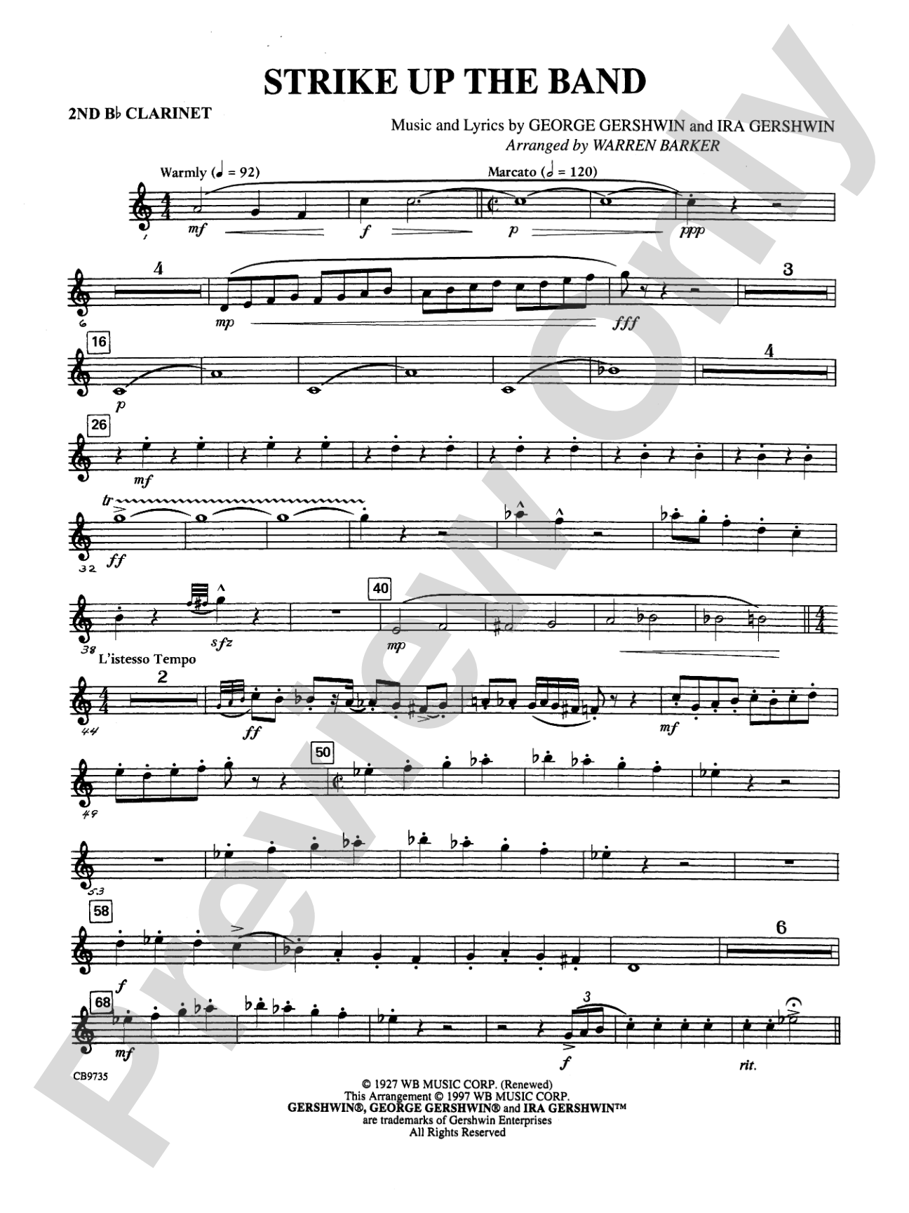Strike Up the Band: 2nd B-flat Clarinet