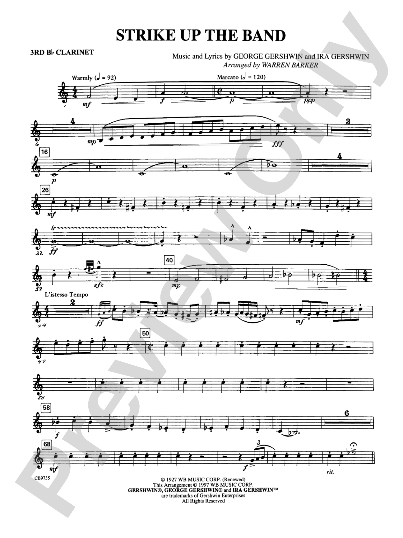Strike Up the Band: 3rd B-flat Clarinet