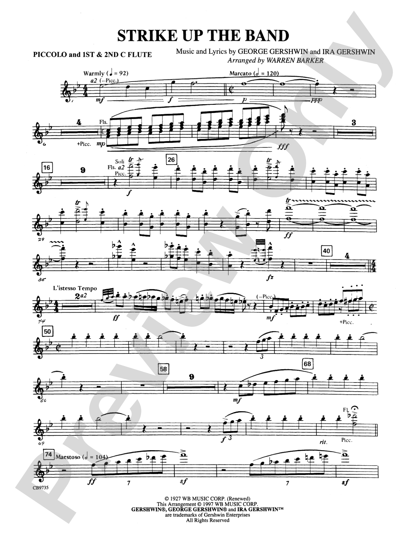 Strike Up the Band: Flute