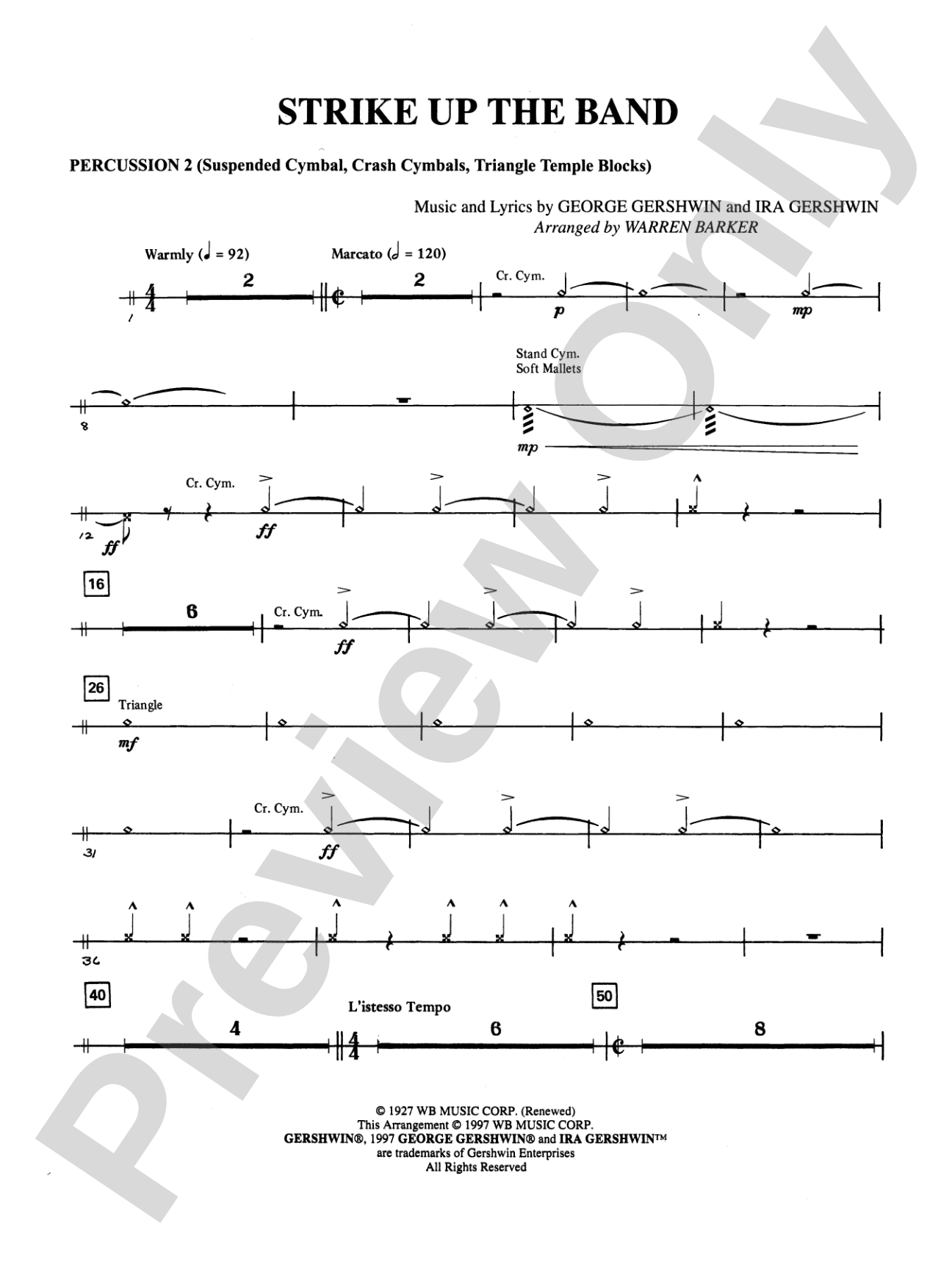 Strike Up the Band: 2nd Percussion