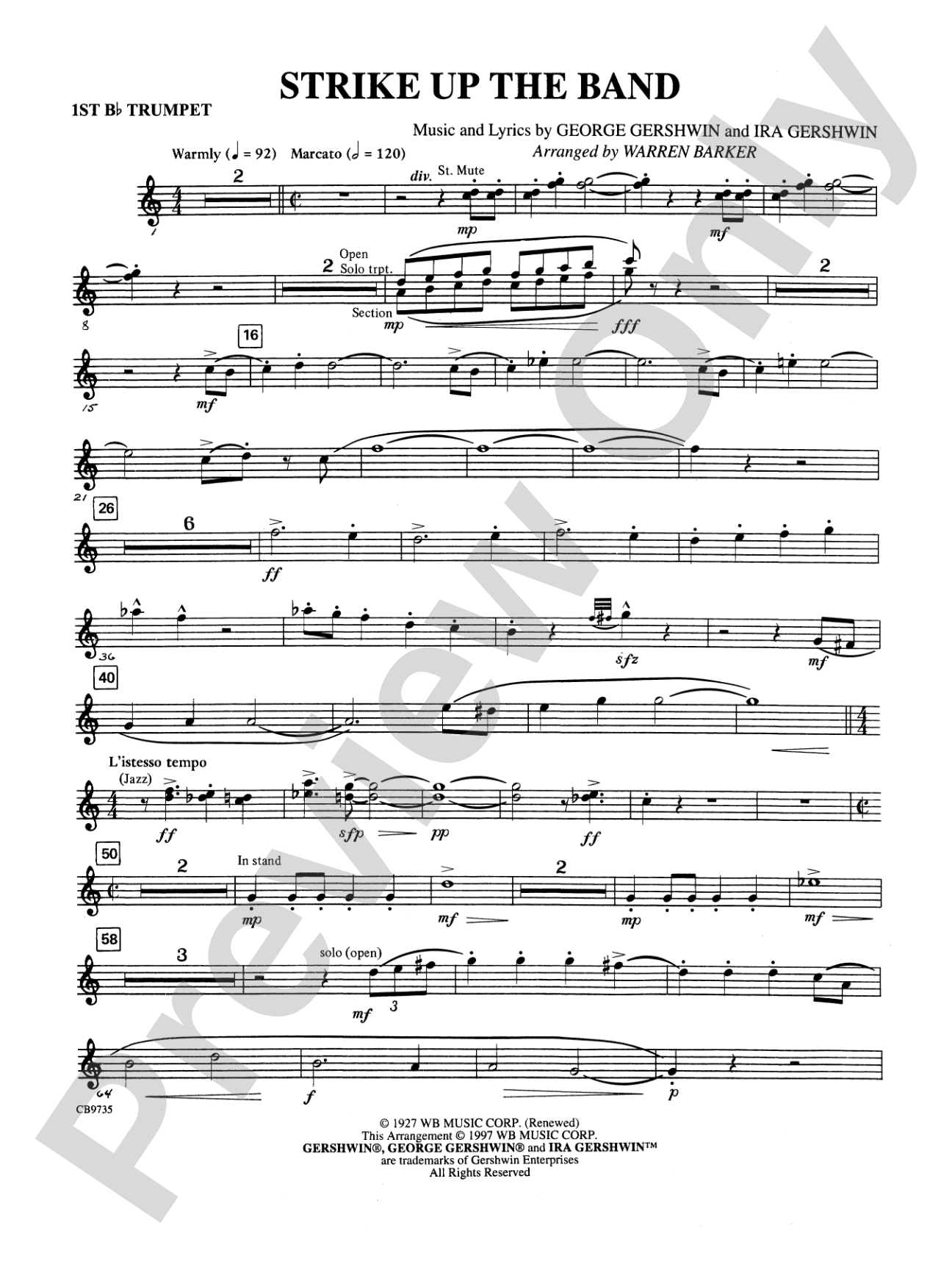 Strike Up the Band: 1st B-flat Trumpet