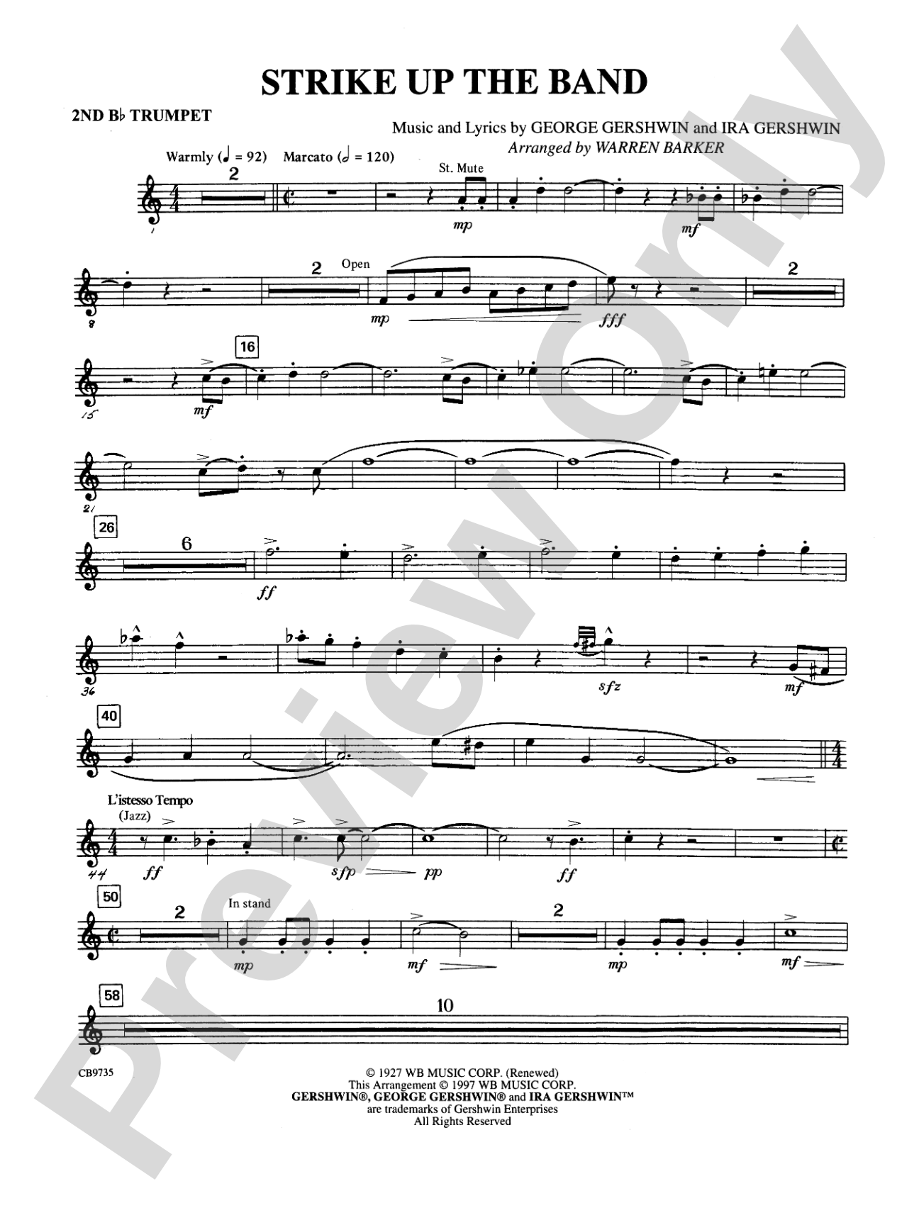 Strike Up the Band: 2nd B-flat Trumpet