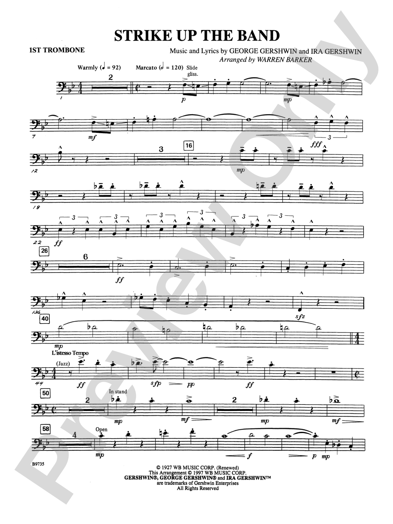 Strike Up the Band: 1st Trombone