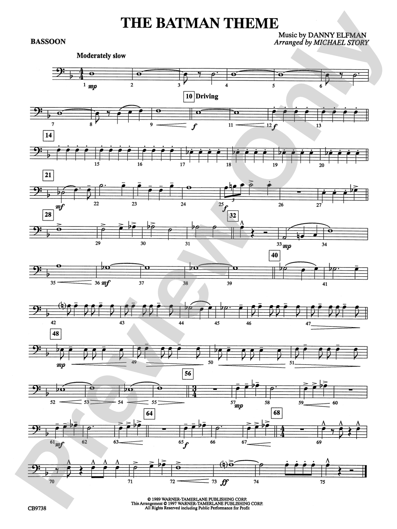 Batman Theme: Bassoon