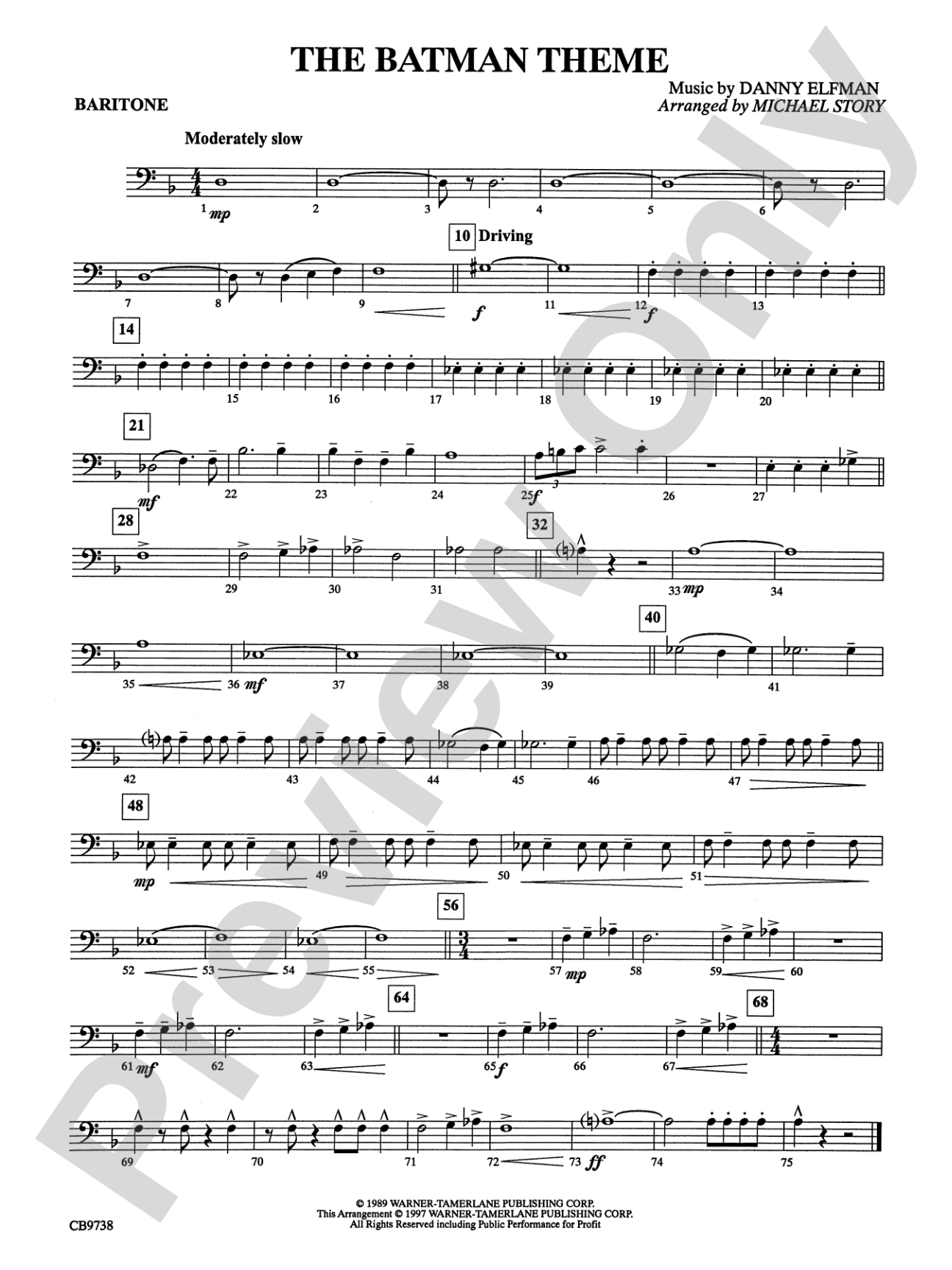 Batman Theme: Baritone B.C.