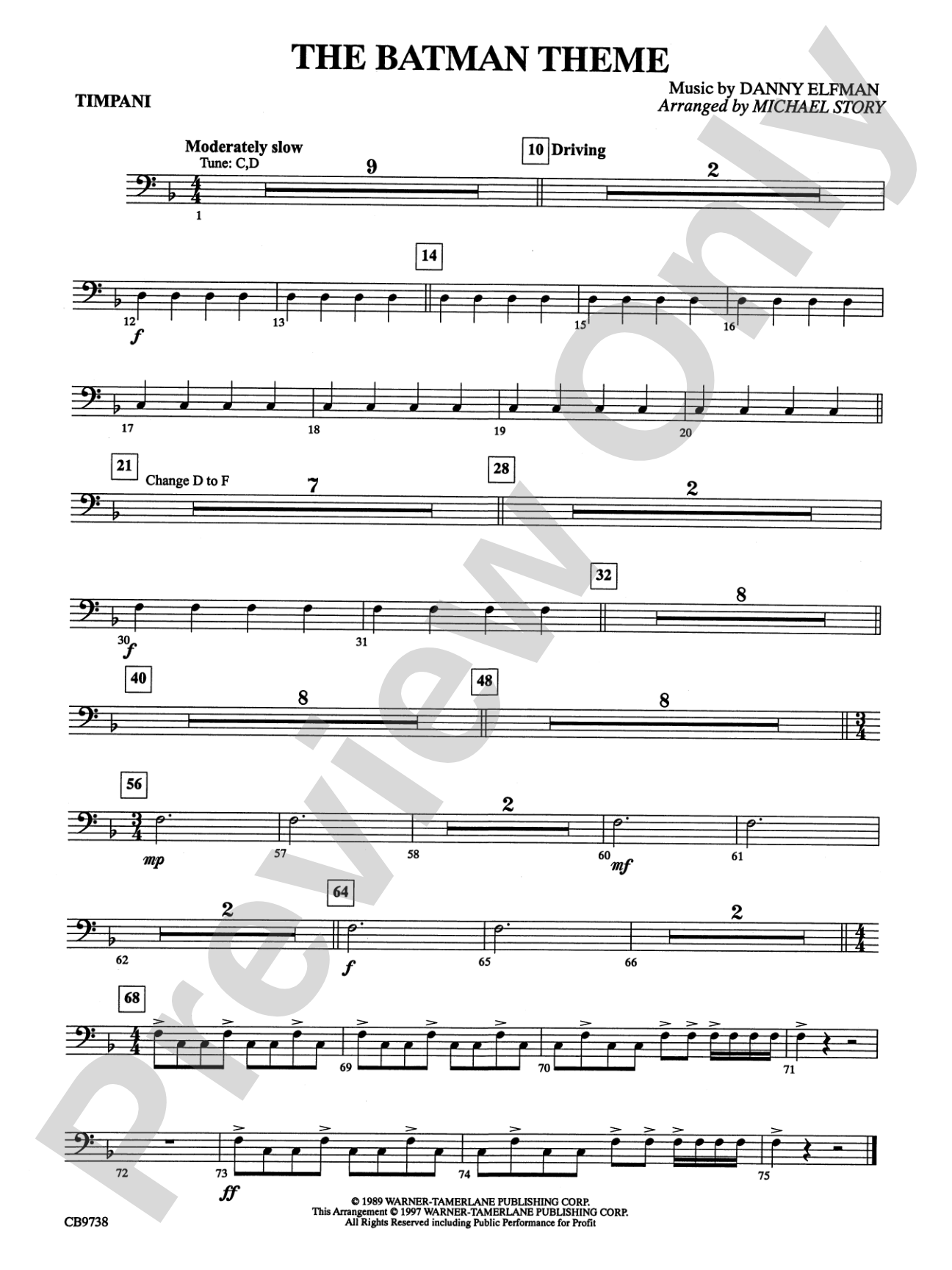 Batman Theme: Timpani