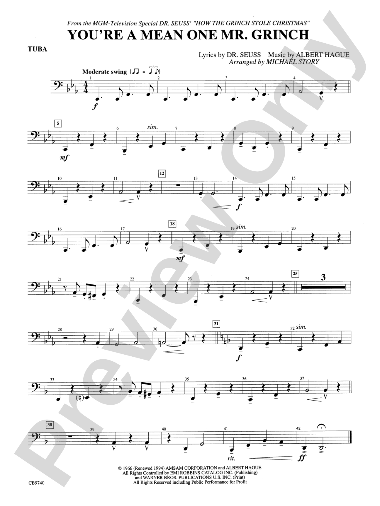 You're a Mean One, Mr. Grinch: Tuba