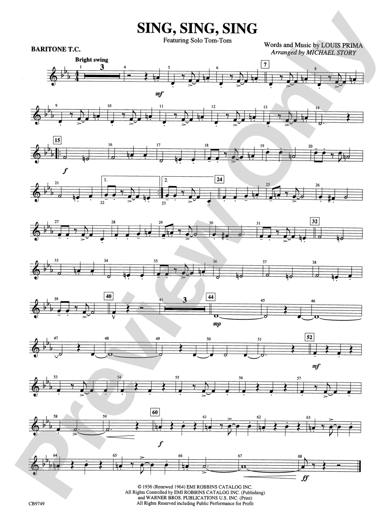 Sing, Sing, Sing (featuring Solo Tom-Tom): Baritone T.C.