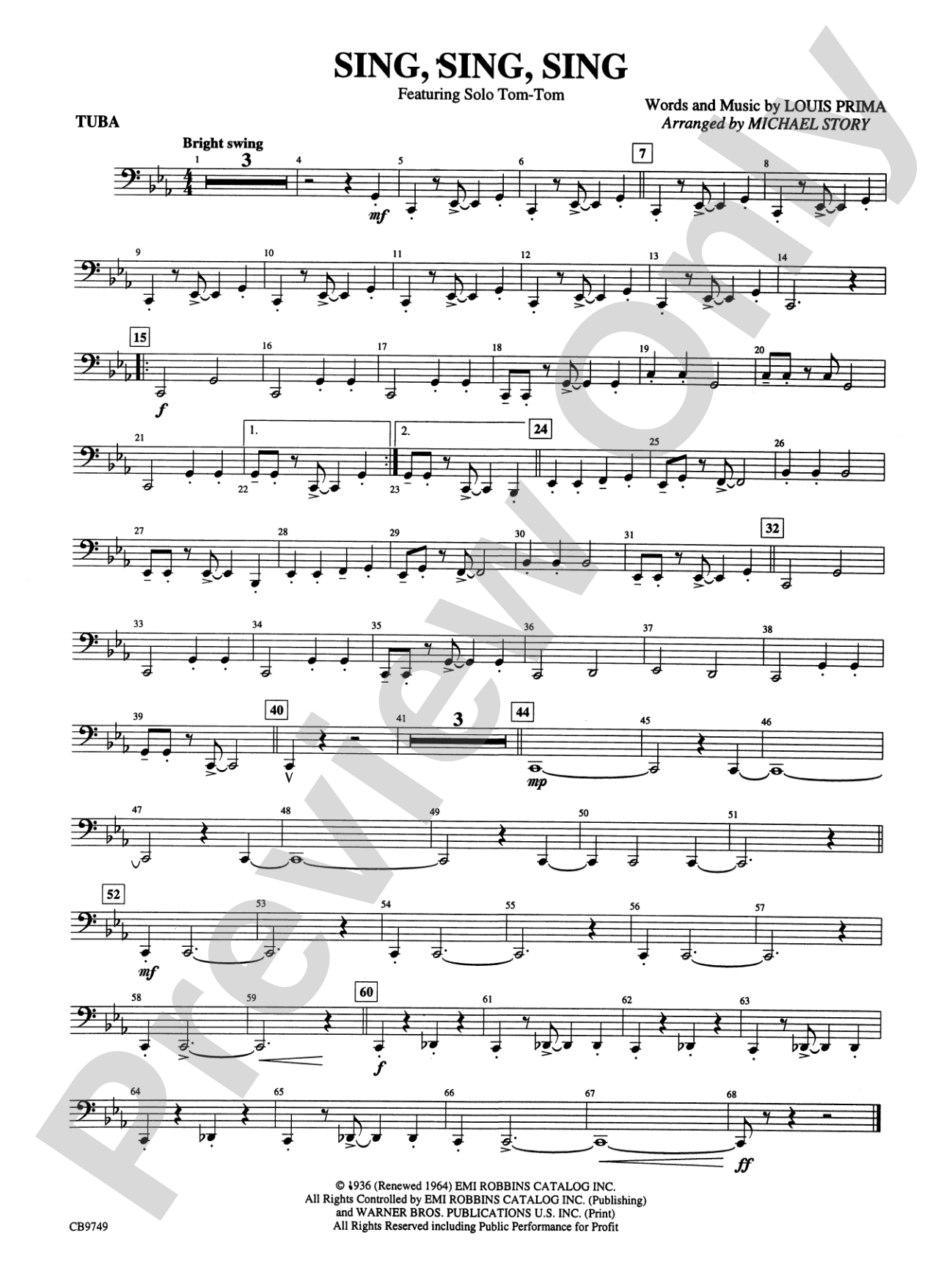 Sing, Sing, Sing (featuring Solo Tom-Tom): Tuba