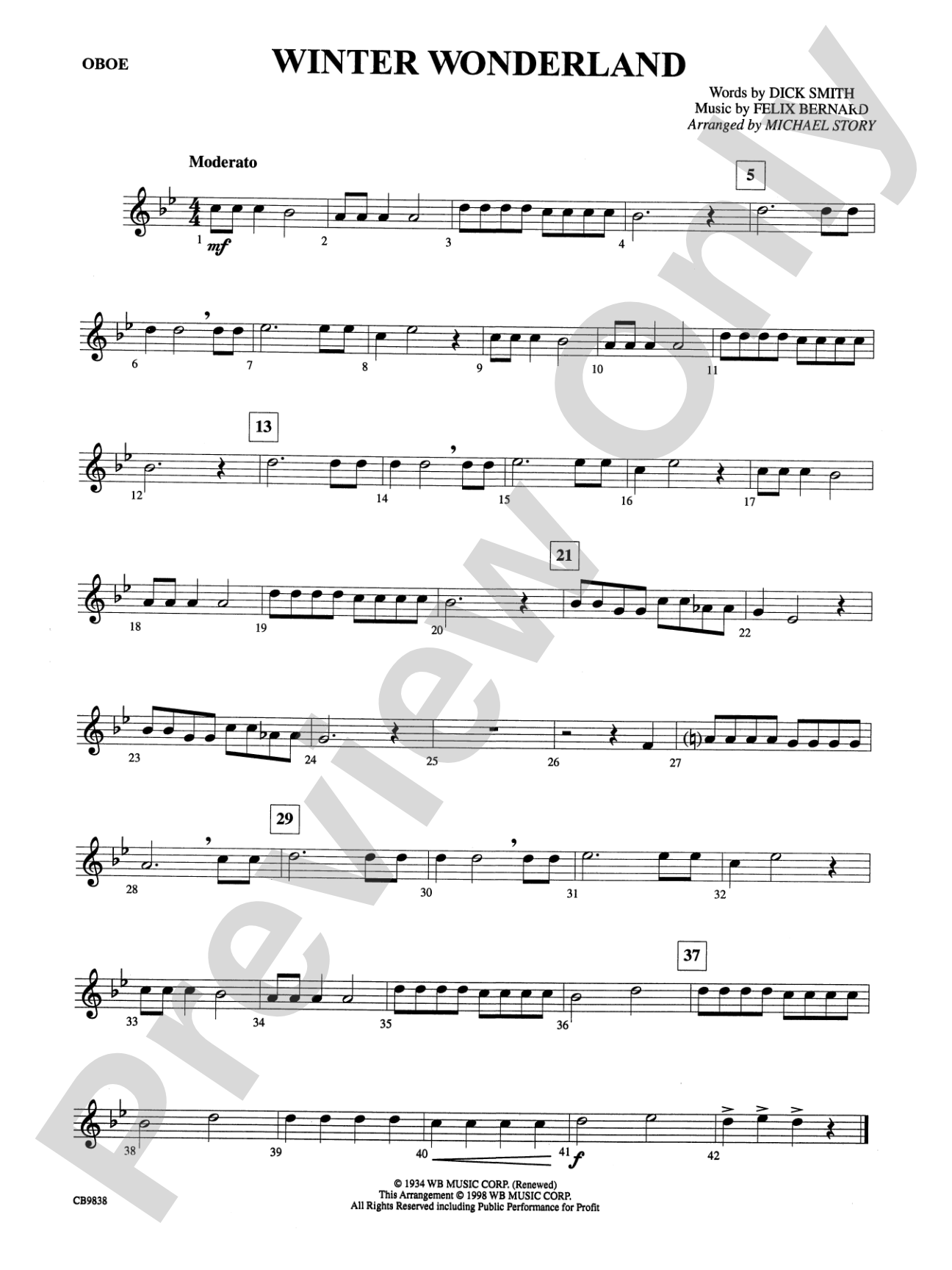 Winter Wonderland: Oboe