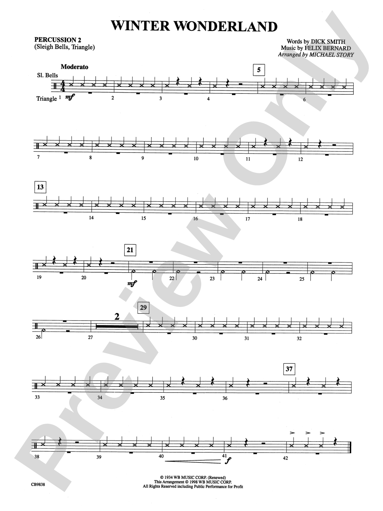 Winter Wonderland: 2nd Percussion