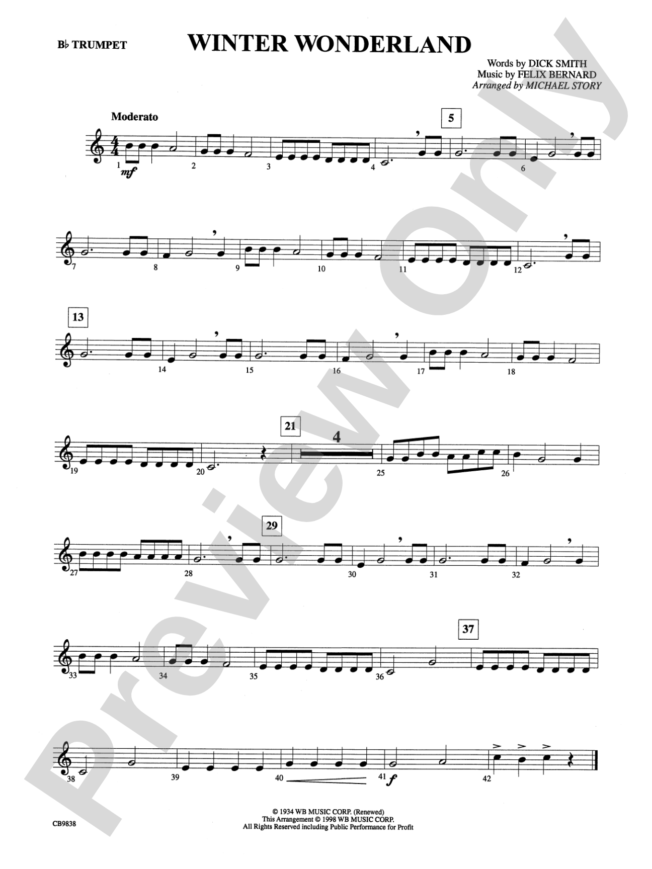 Winter Wonderland: 1st B-flat Trumpet