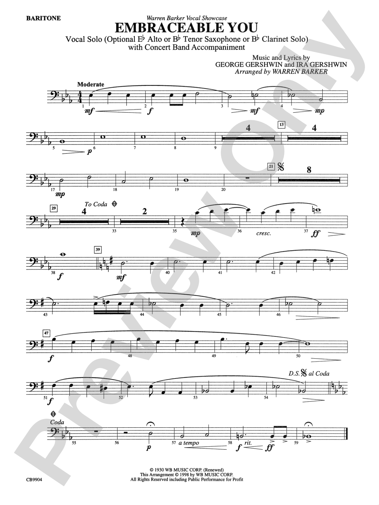 Embraceable You: Baritone B.C.